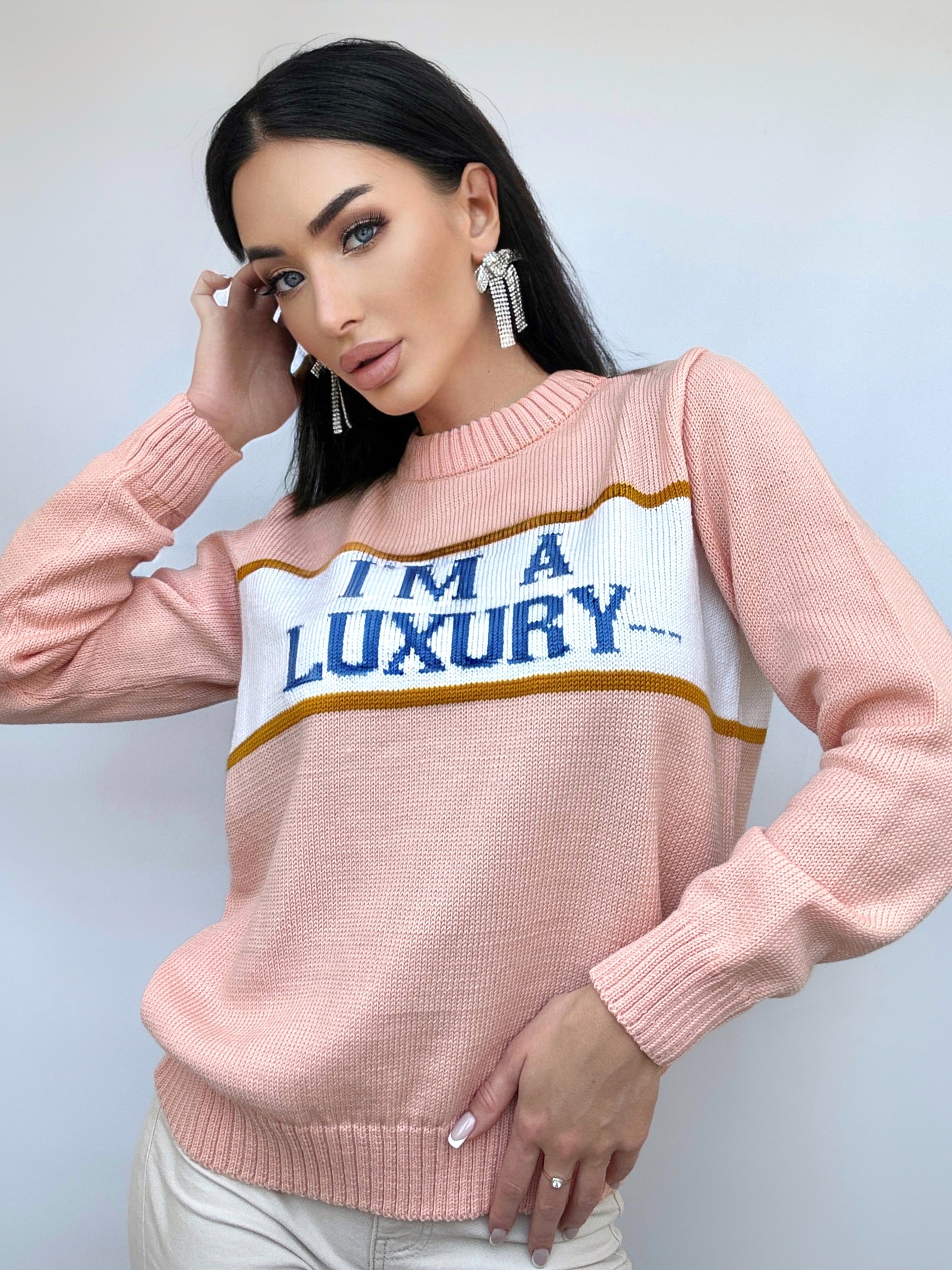 I'm Luxury Few Can Afford Merino Wool Sweater — Princess Diana Inspired Handmade 90s Knit Jumper