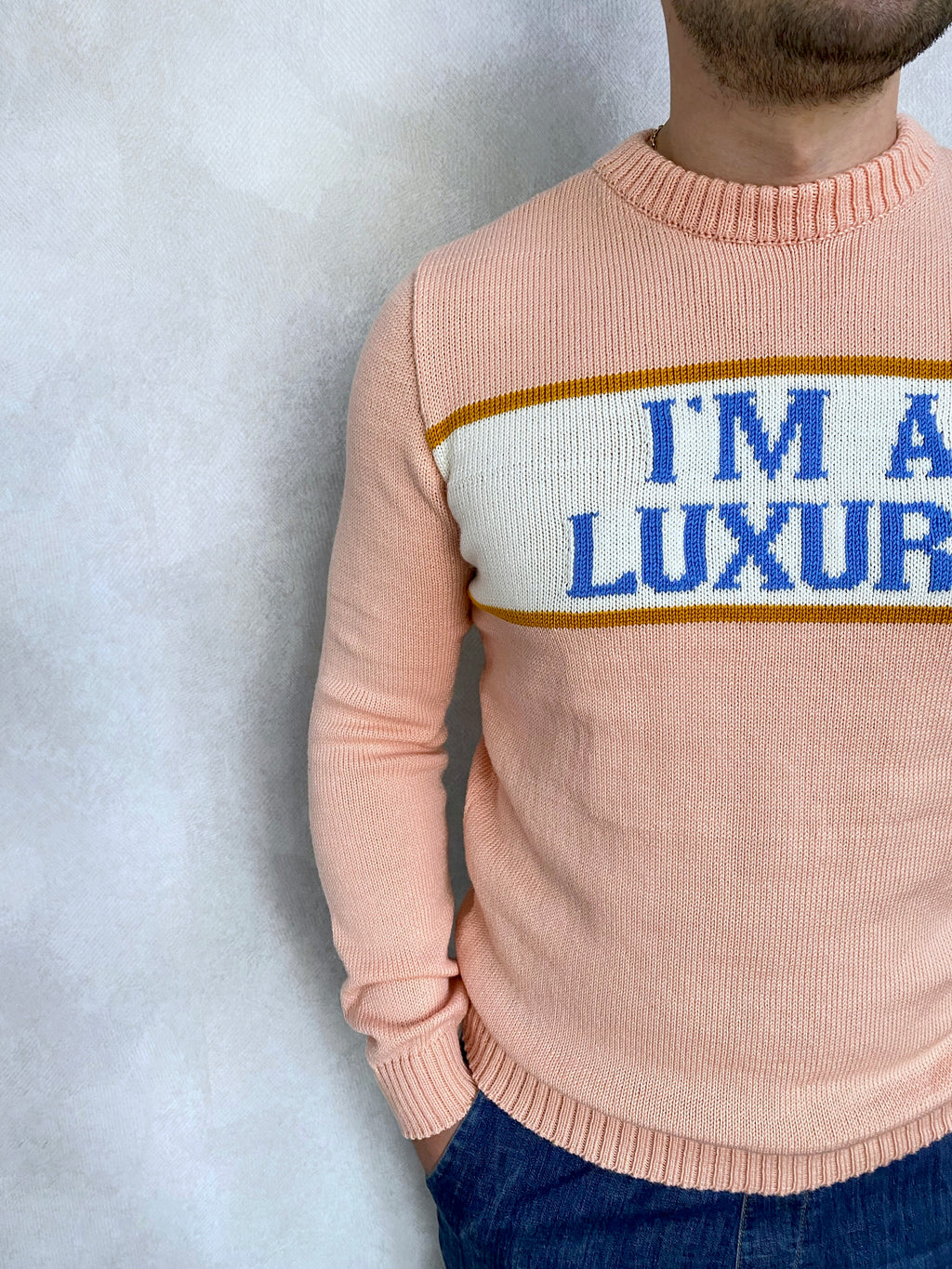 I'm Luxury Few Can Afford Merino Wool Sweater — Princess Diana Inspired Handmade 90s Knit Jumper