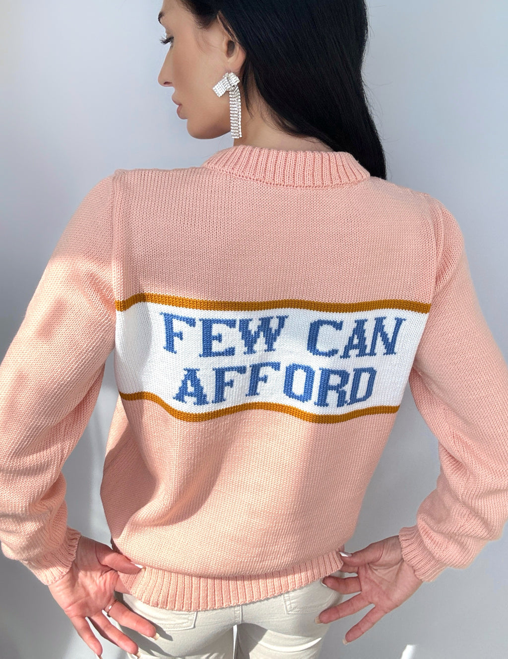 I'm Luxury Few Can Afford Merino Wool Sweater — Princess Diana Inspired Handmade 90s Knit Jumper