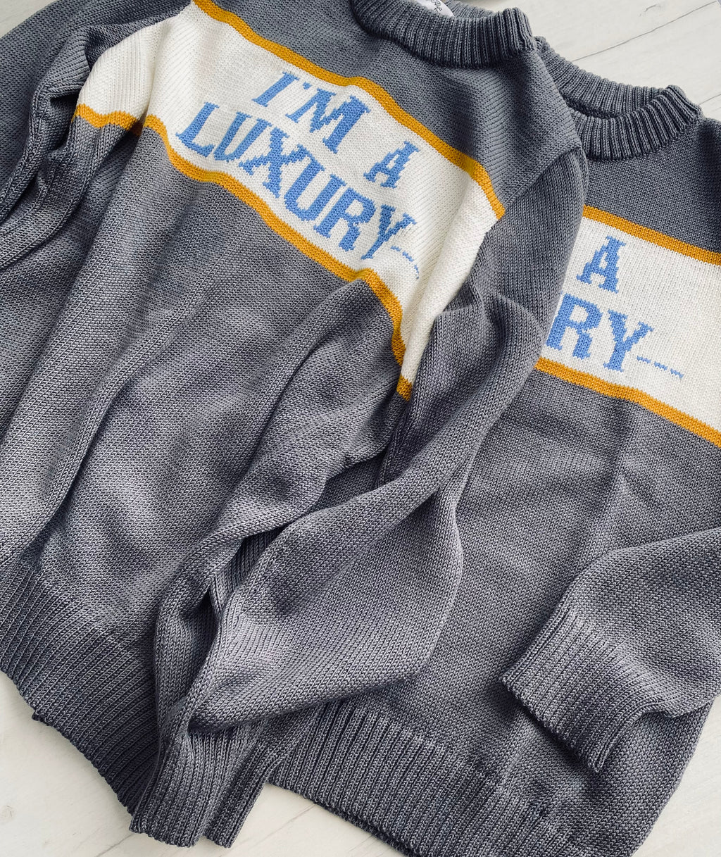 I'm Luxury Few Can Afford Merino Wool Sweater — Princess Diana Inspired Handmade 90s Knit Jumper