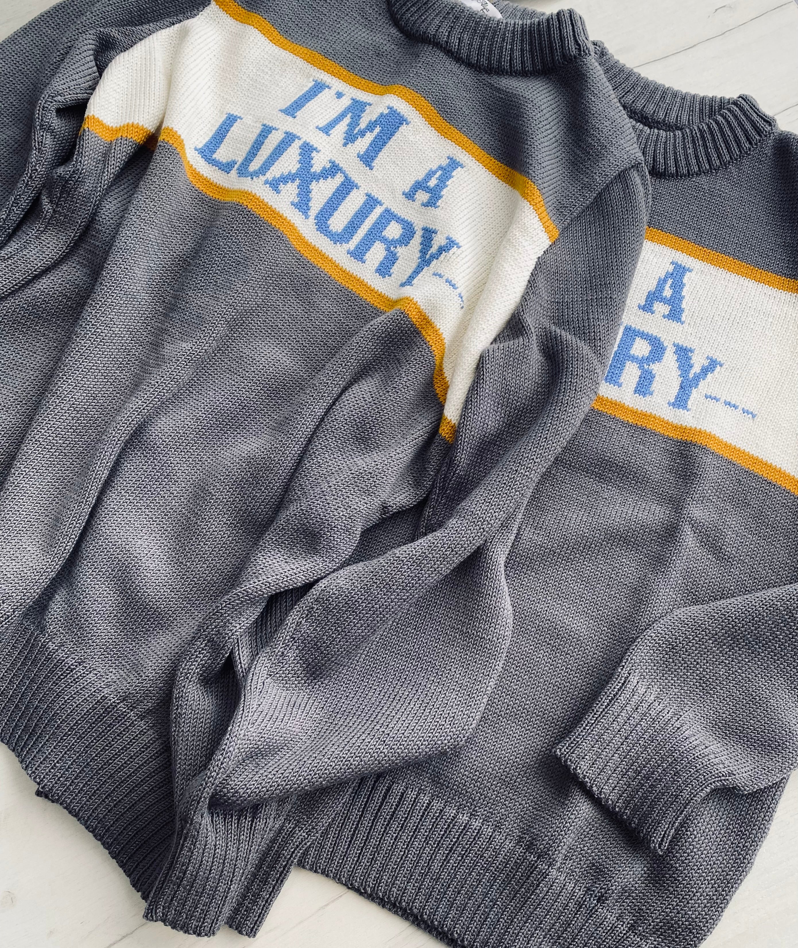 I'm Luxury Few Can Afford Merino Wool Sweater — Princess Diana Inspired Handmade 90s Knit Jumper