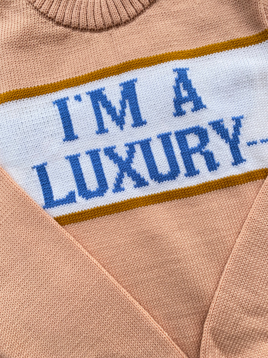 I'm Luxury Few Can Afford Merino Wool Sweater — Princess Diana Inspired Handmade 90s Knit Jumper