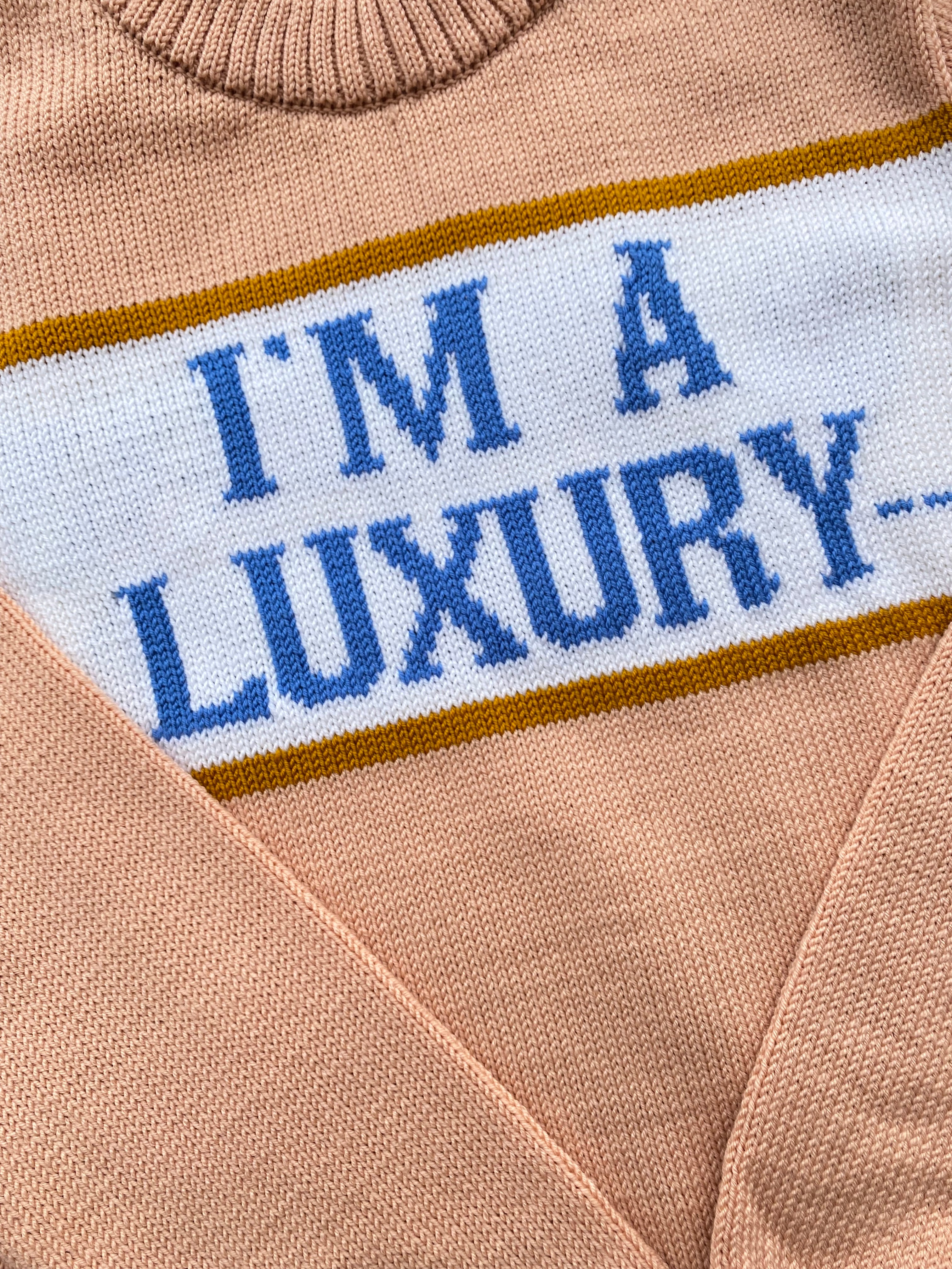 I'm Luxury Few Can Afford Merino Wool Sweater — Princess Diana Inspired Handmade 90s Knit Jumper