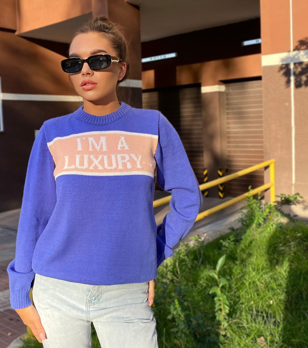 I'm Luxury Few Can Afford Merino Wool Sweater — Princess Diana Inspired Handmade 90s Knit Jumper