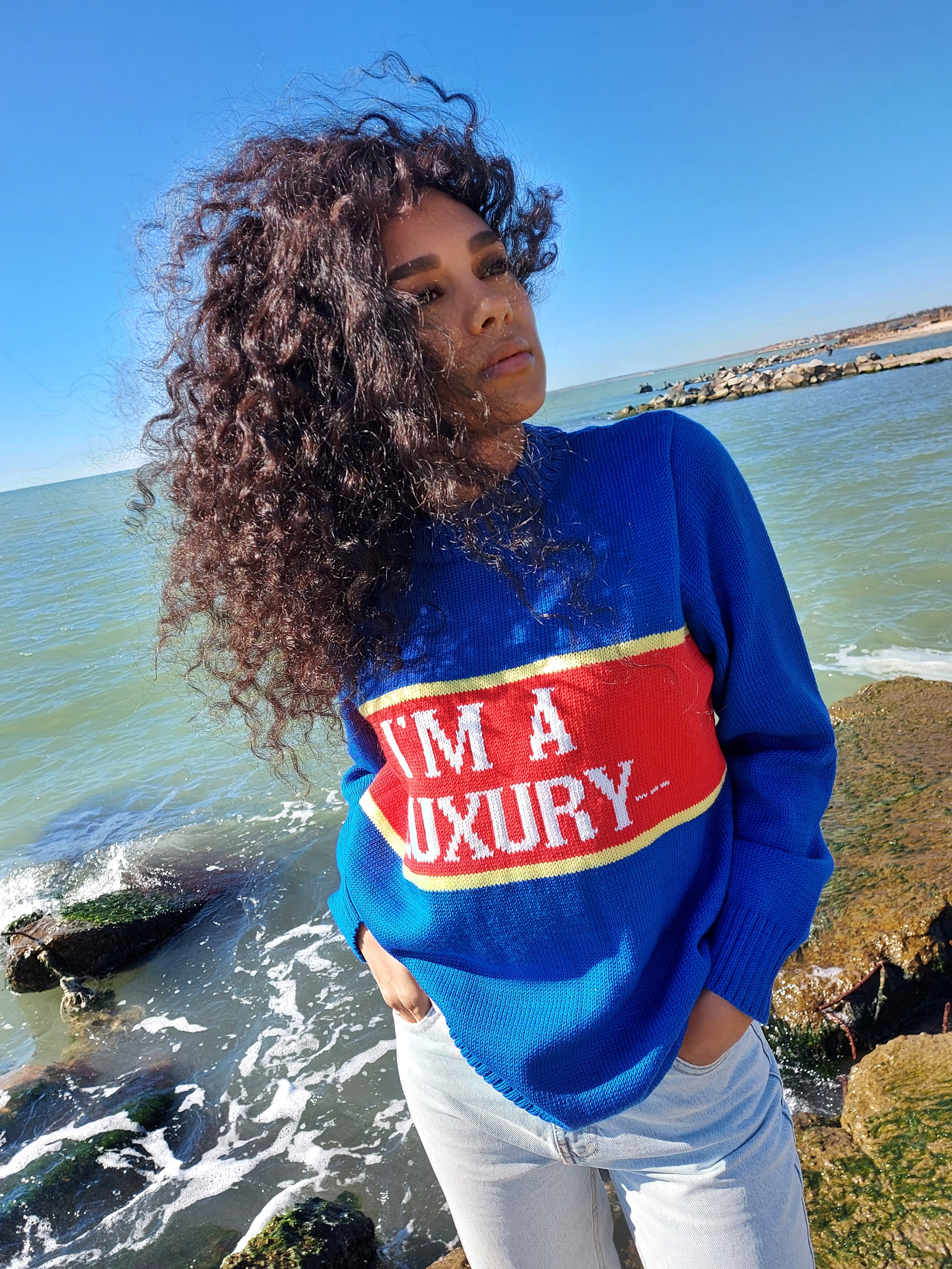 I'm Luxury Few Can Afford Merino Wool Sweater — Princess Diana Inspired Handmade 90s Knit Jumper