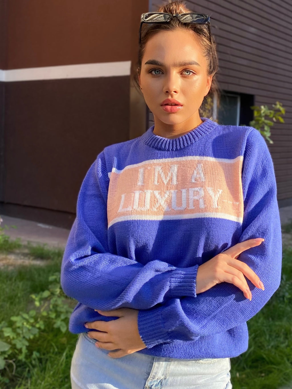 I'm Luxury Few Can Afford Merino Wool Sweater — Princess Diana Inspired Handmade 90s Knit Jumper