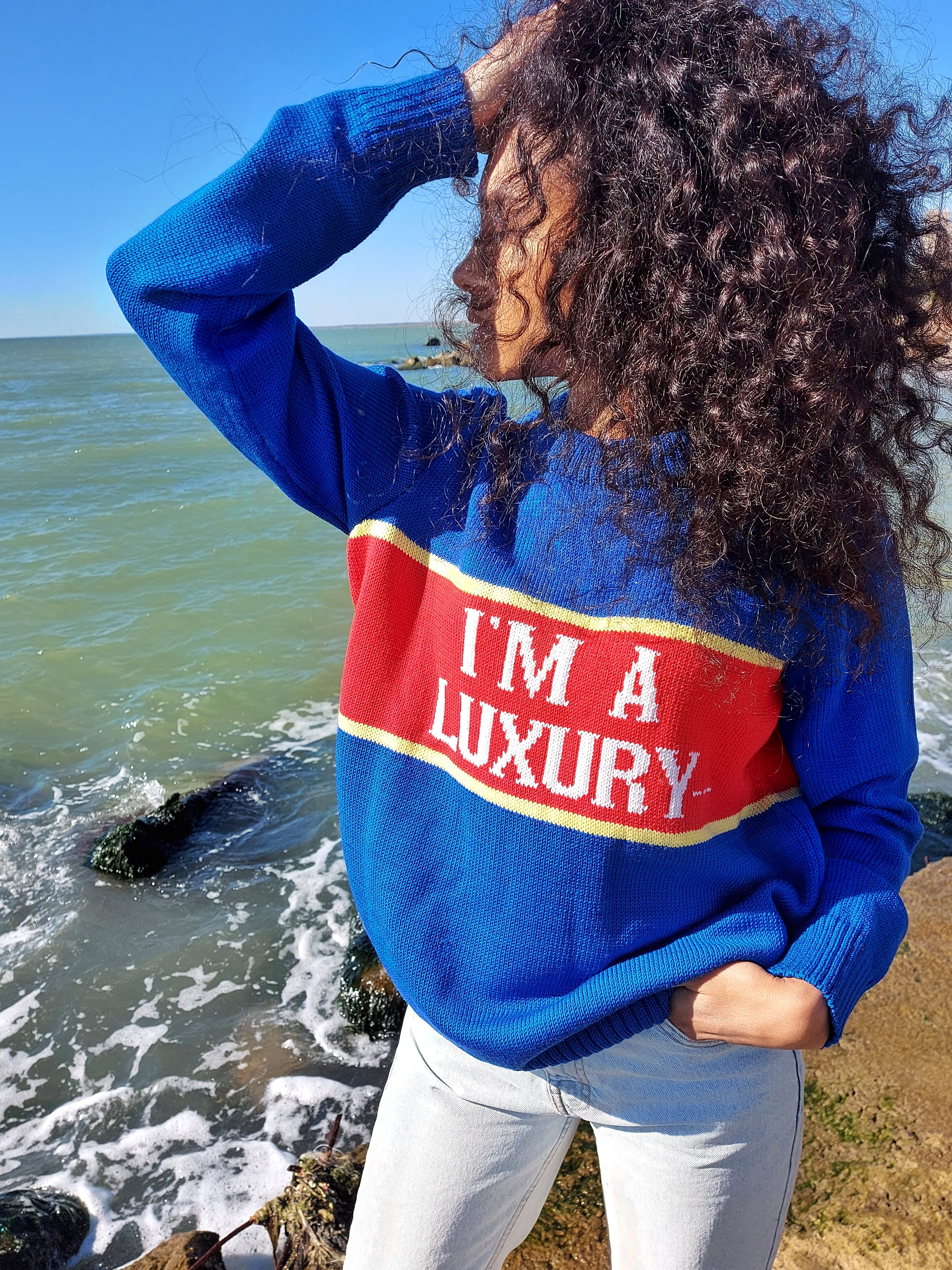 I'm Luxury Few Can Afford Merino Wool Sweater — Princess Diana Inspired Handmade 90s Knit Jumper