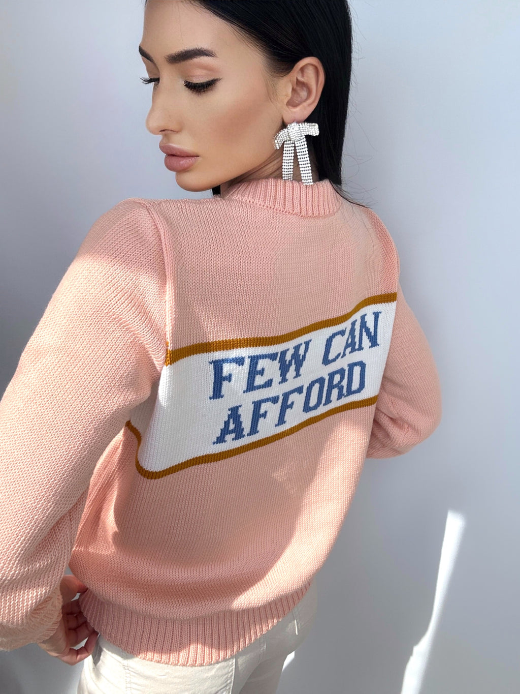 I'm Luxury Few Can Afford Merino Wool Sweater — Princess Diana Inspired Handmade 90s Knit Jumper