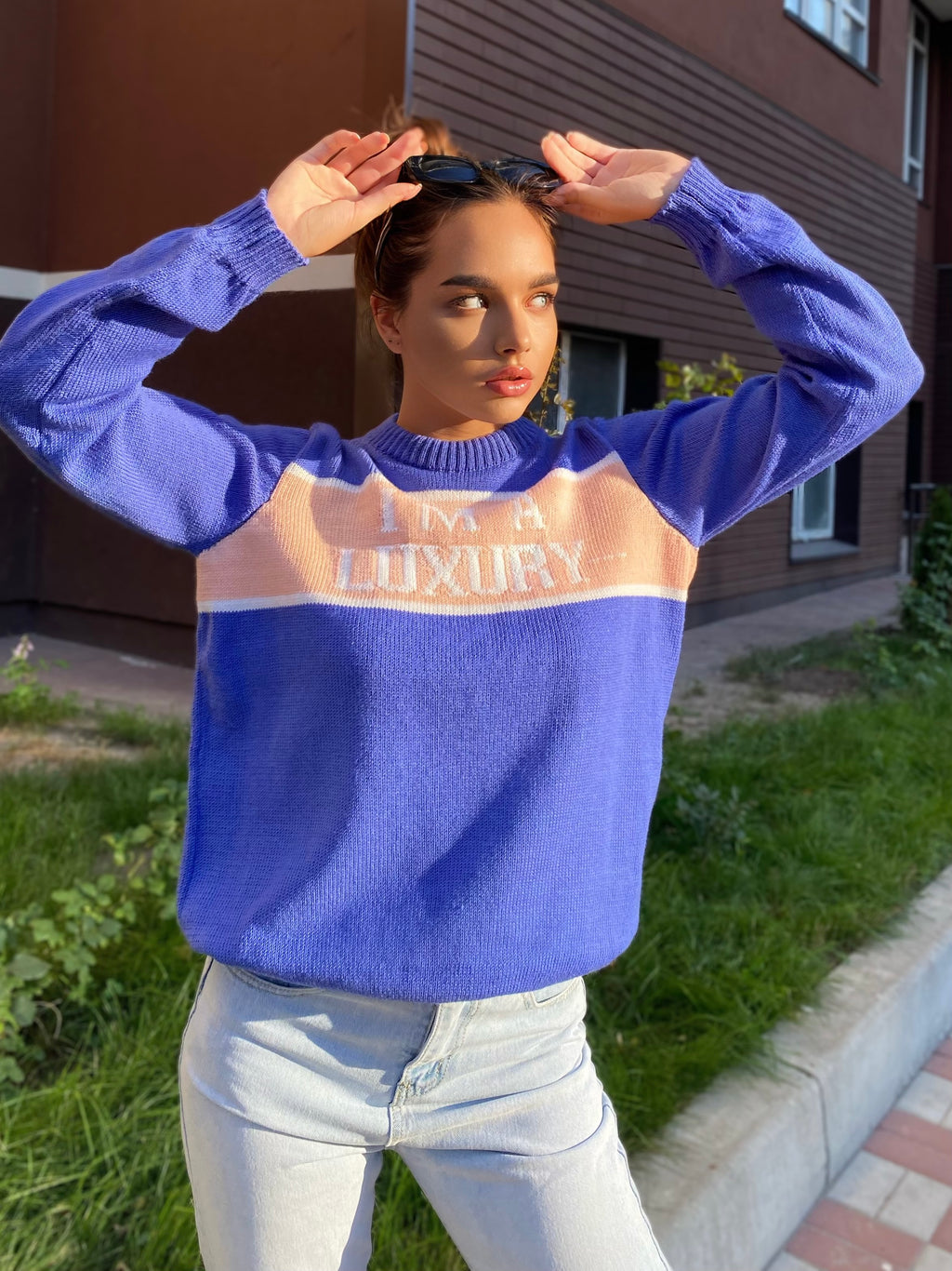 I'm Luxury Few Can Afford Merino Wool Sweater — Princess Diana Inspired Handmade 90s Knit Jumper