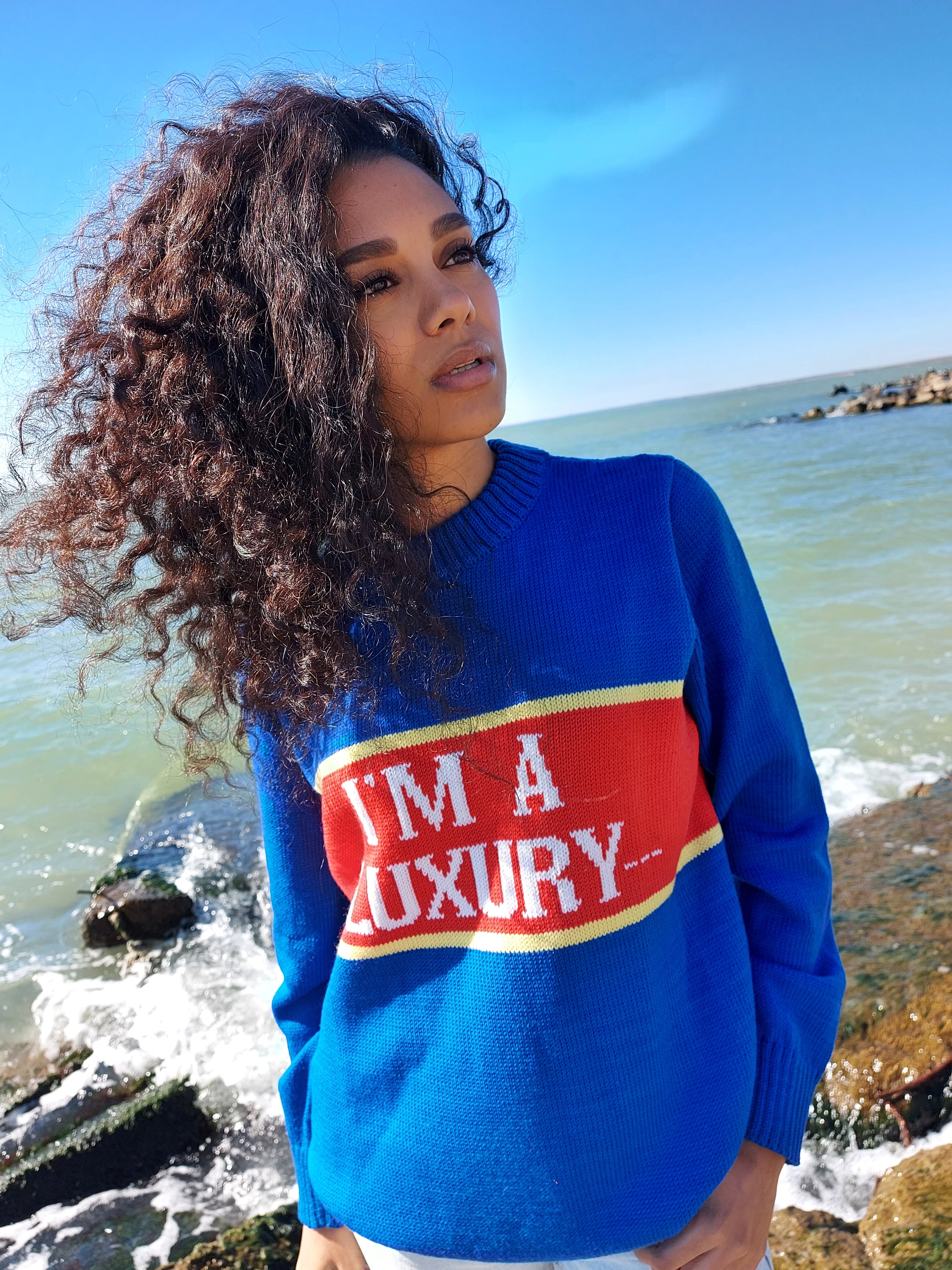 I'm Luxury Few Can Afford Merino Wool Sweater — Princess Diana Inspired Handmade 90s Knit Jumper
