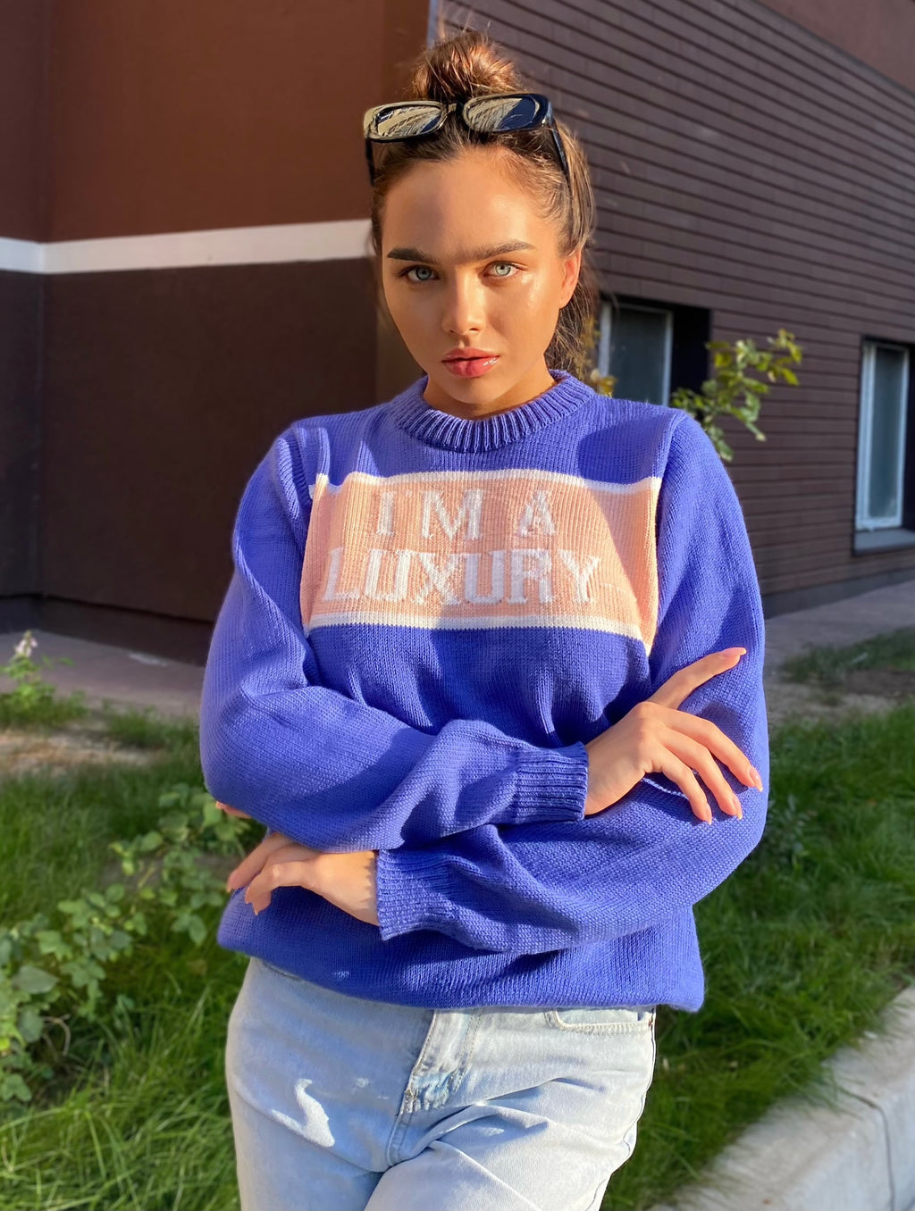 I'm Luxury Few Can Afford Merino Wool Sweater — Princess Diana Inspired Handmade 90s Knit Jumper
