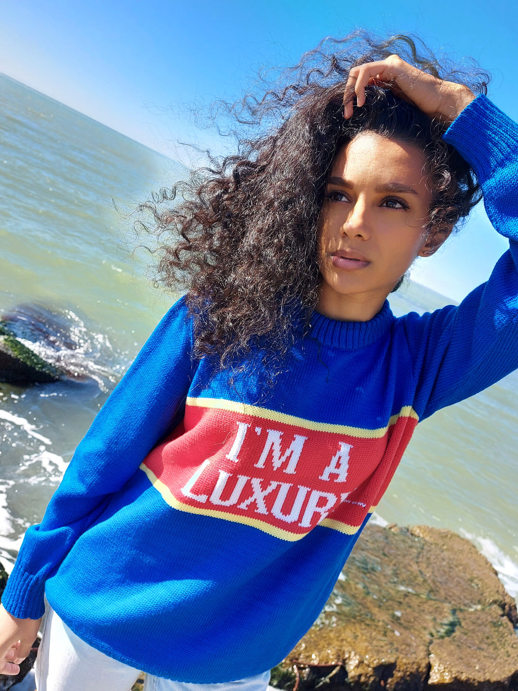 I'm Luxury Few Can Afford Merino Wool Sweater — Princess Diana Inspired Handmade 90s Knit Jumper