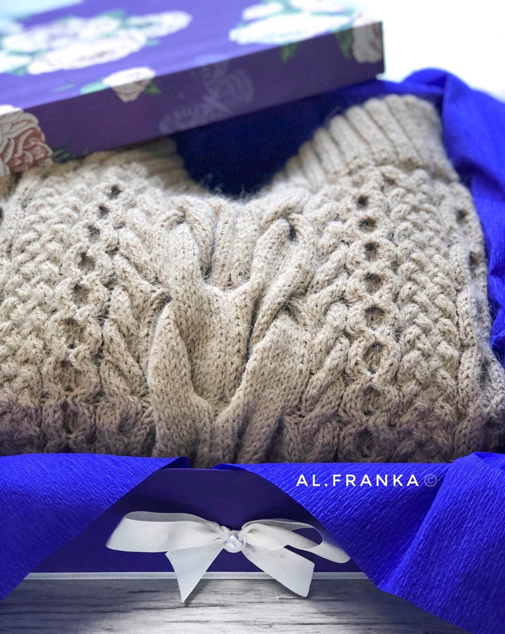 Brown pastel hand knit alpaca merino sweater Open should Cable knit sweater Chunky Oversized sweater Braid sweater chunky knit/gift for her