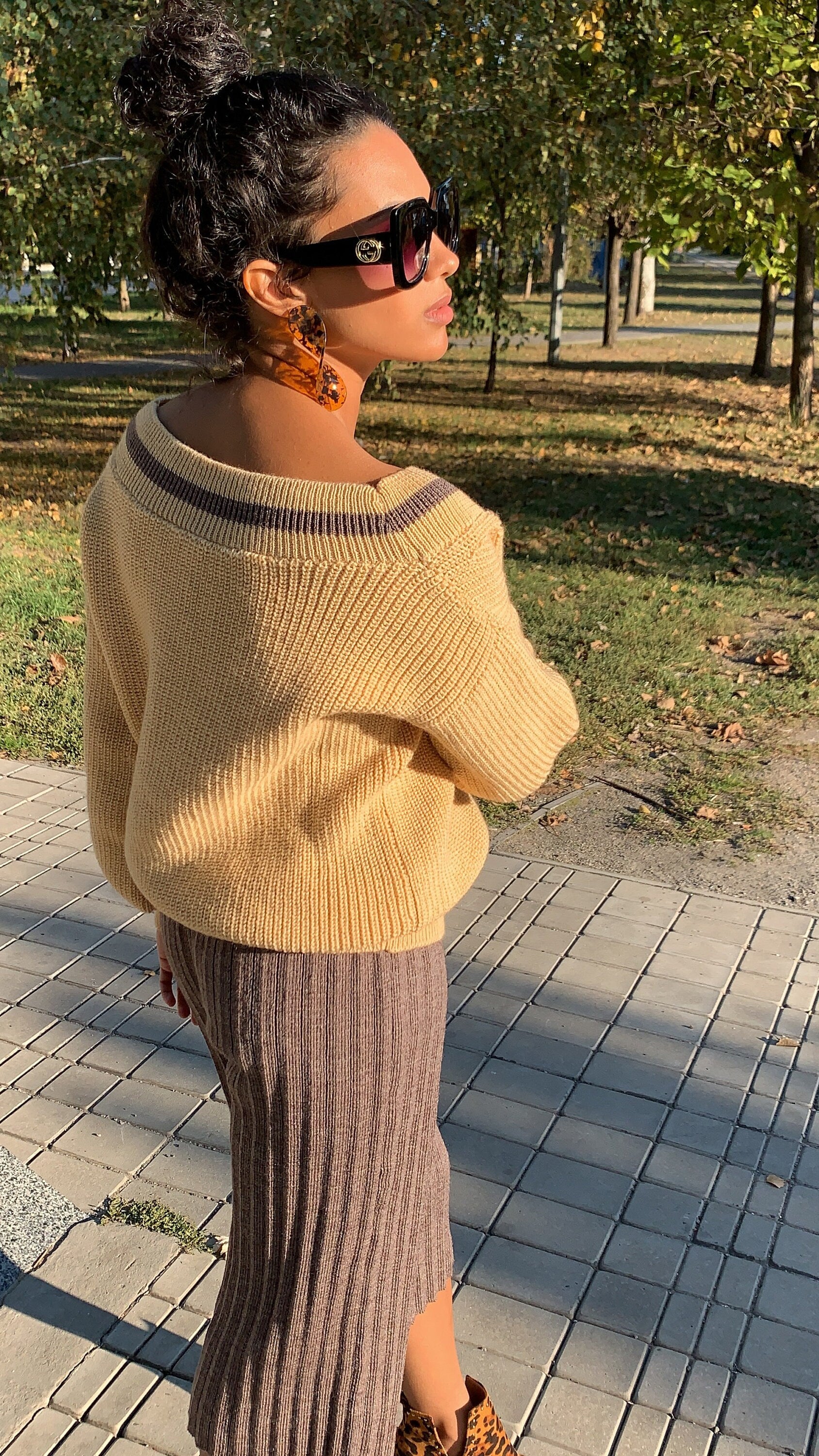Knitted beige set sweater pants/Pleated Pants/Cream Cable/Knit Set Suit/Two Piece/knit Sweater/Culottes/pleated/beige set/wide pants