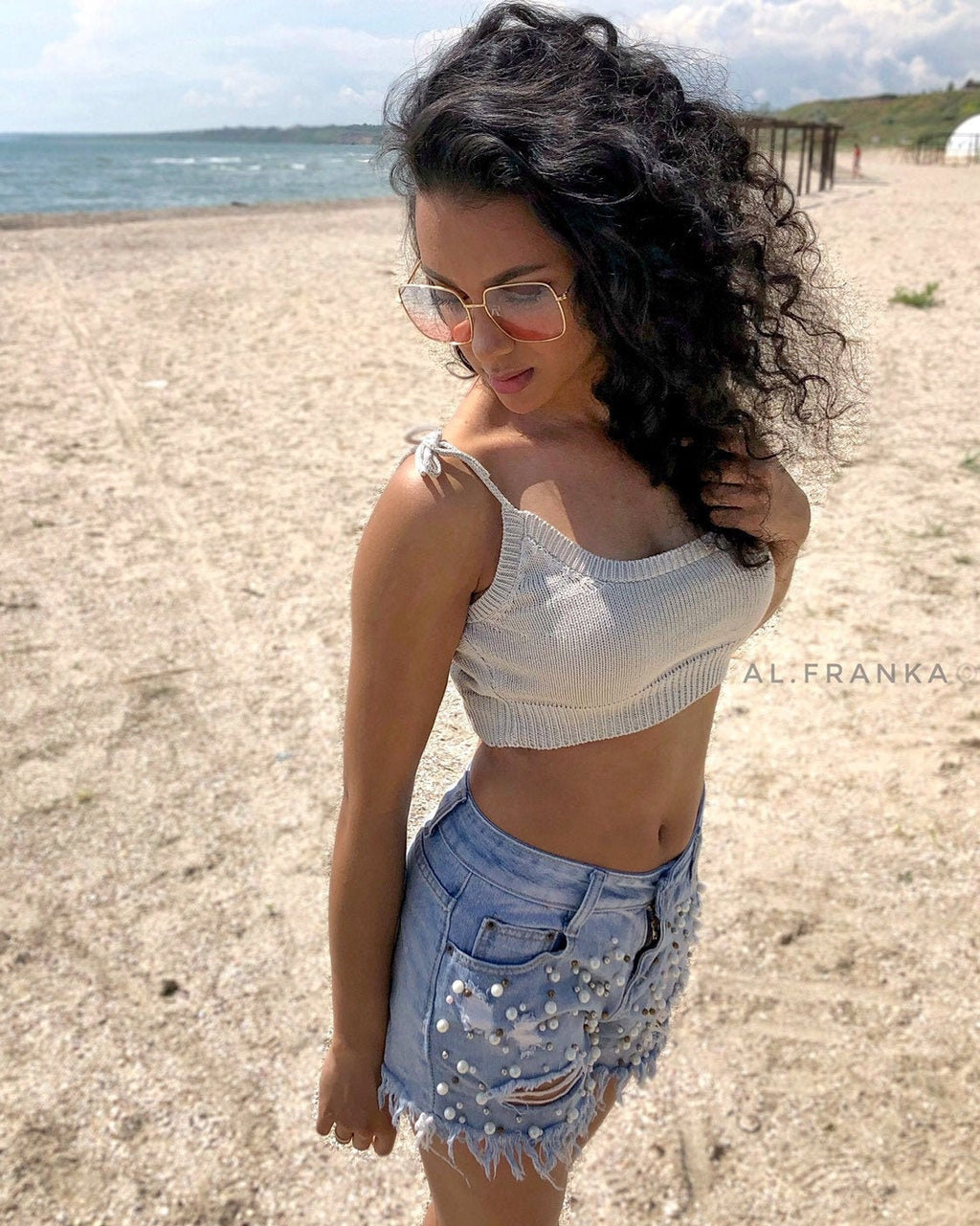 Knit Bralette Beige Cropped Top/basic knitted top/knit crop top/Cotton Knit Bra/Cropped Womens Tops/Minimal Crop Top/Soft Comfortable Bra