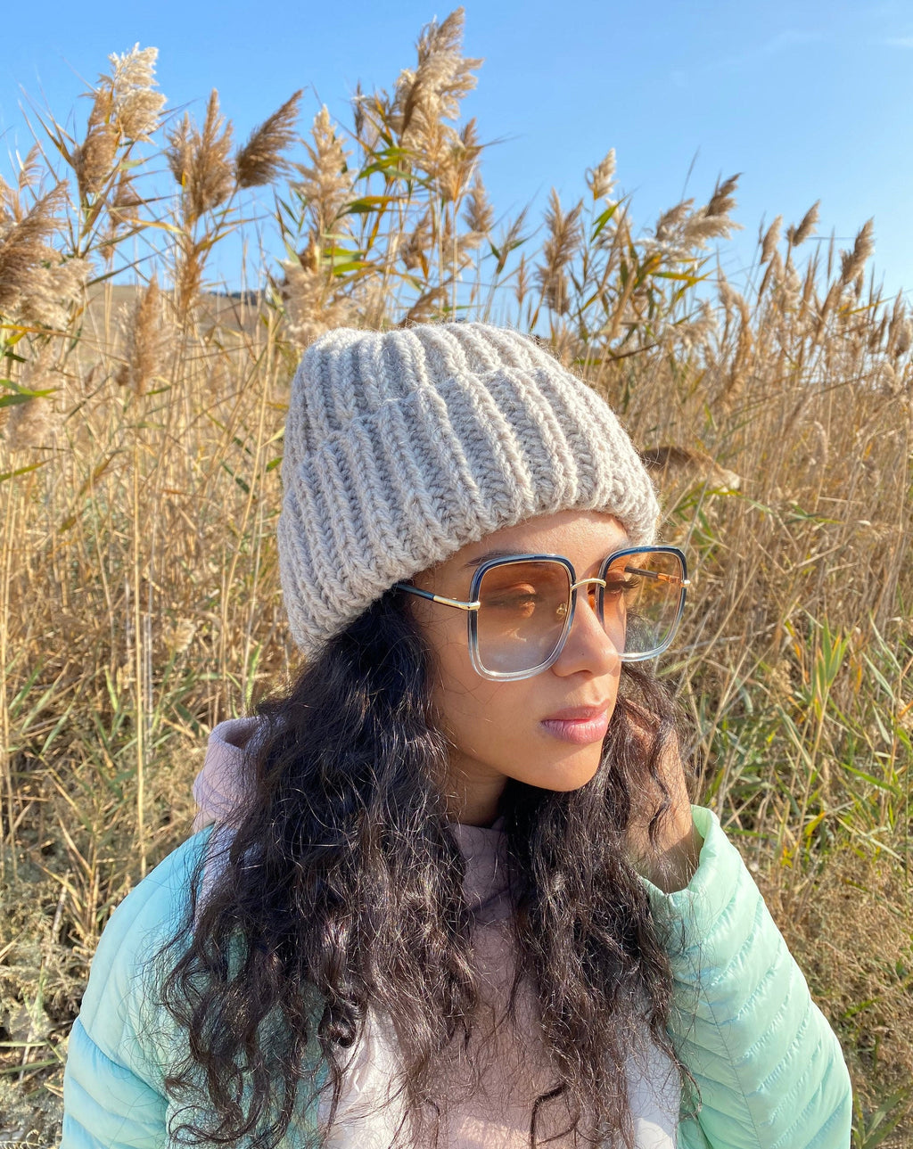 Bulky knitted hat/knit hats for woman/winter hat/blue hat/beige hat/burgundy hat/pink knit hat/blue wool winter hat/many colors knitted hat