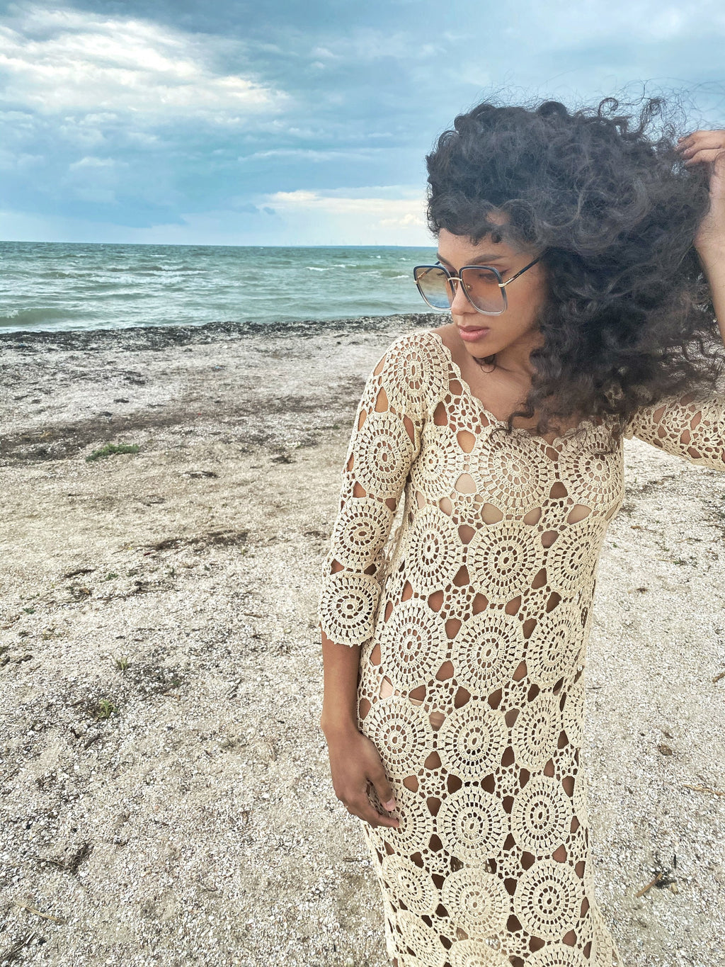 Long crocheted dress cover ups/Turquoise beach dress/Knit Backless Bikini Cover Ups Beachwear/wedding beach dress/ dress for beach wedding