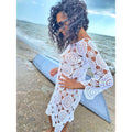 Beach dress/beach Cover-Ups/white crochet dress/mini white cover-ups/cotton crochet dress/crochet vintage/beachwear/lace crochet dress