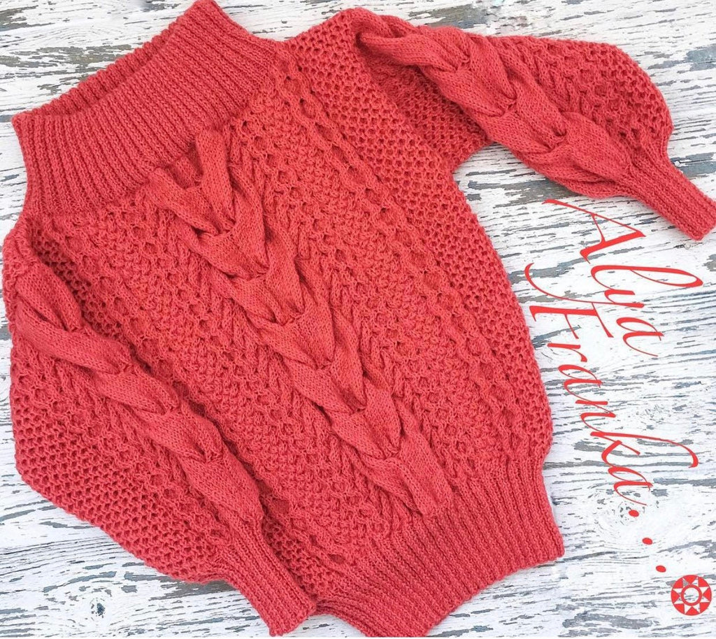 Cable knit wool sweater off the shoulder Green white beige blue orange coral pink emerald chunky one shoulder wool mixture cotton sweater