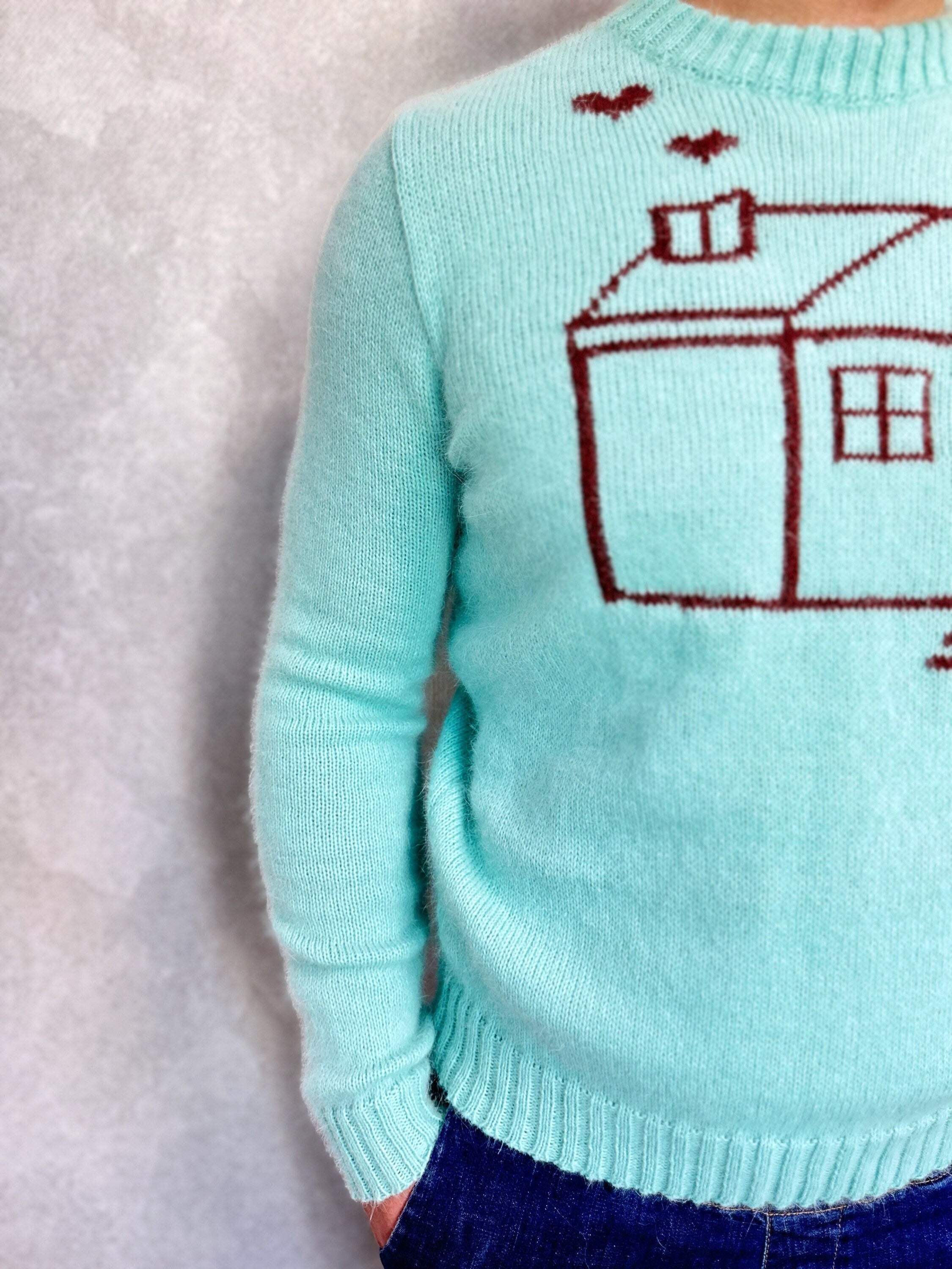 Angora hand knit sweater HOUSE wool sweater Family look Gender neutral celebrity pullover Fluffy green blue brown pullover Unisex Sweater