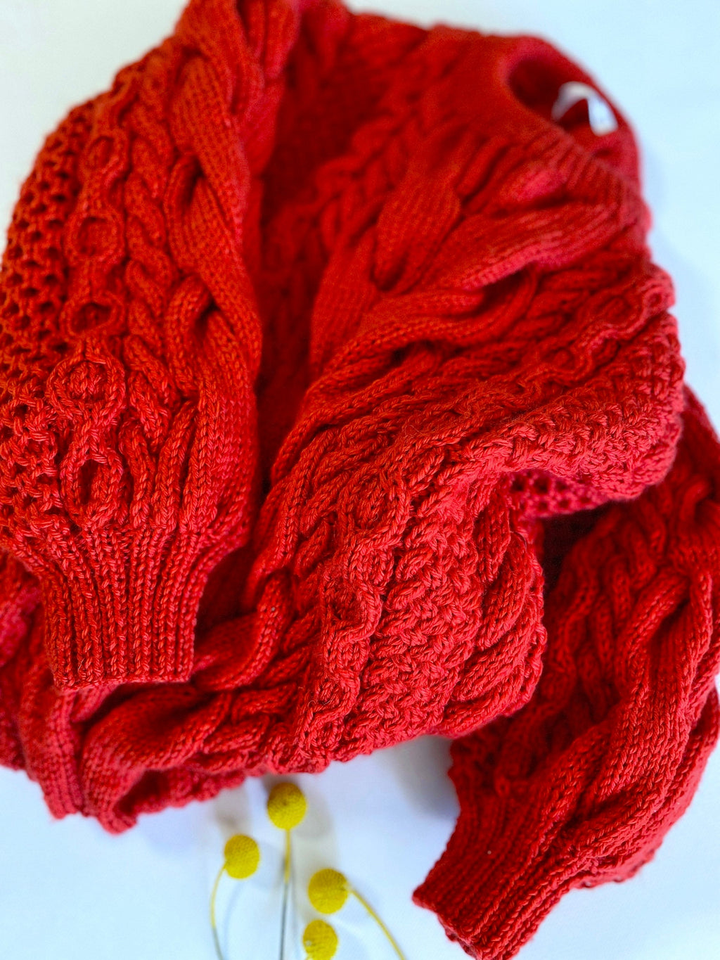 Red knit sweater women knitted merino wool jumper Chinky knit oversize Cable knitting Loose knit Oversized Women red knitted sweater