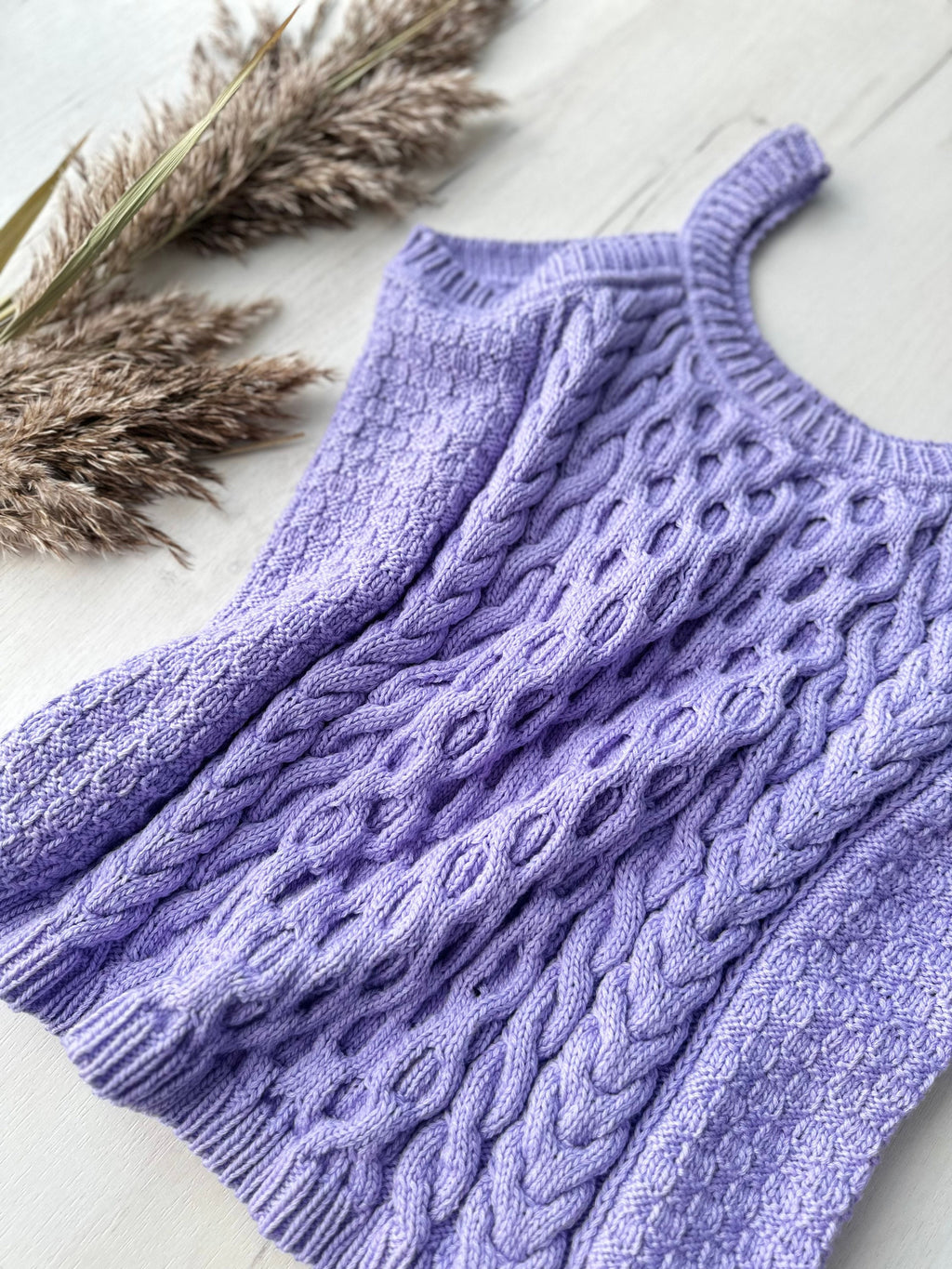 Hand knit violet lilac merino wool tank top sweater vest on straps Mоre color Long tank top Autumn winter vest Sleeveless Vest