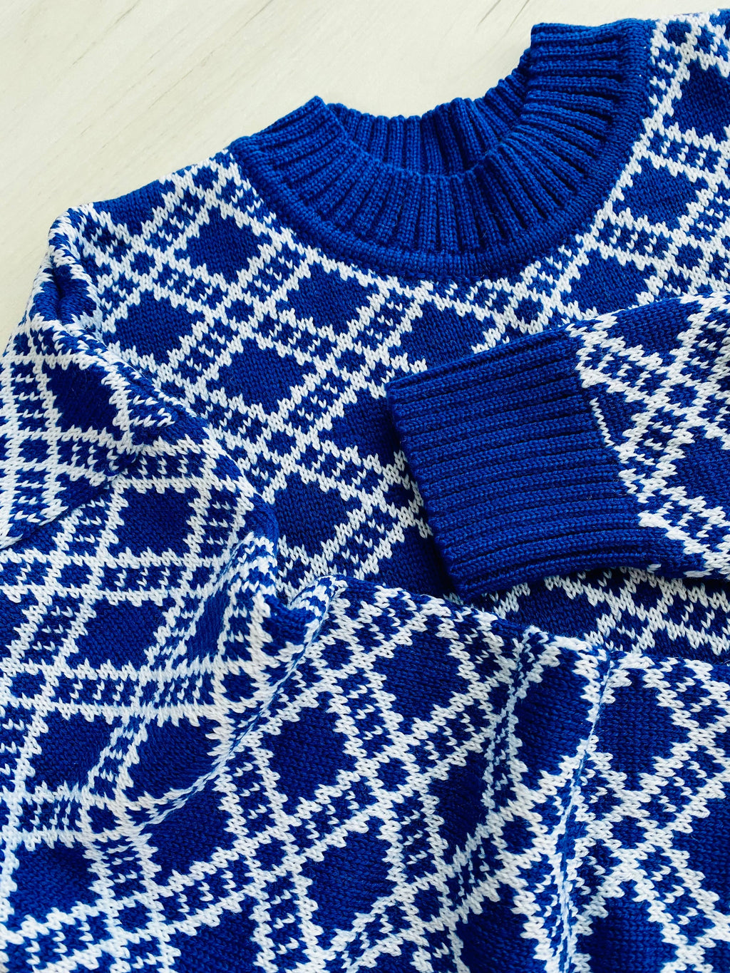 Long knitted printed sweater Vintage plaid sweater women Vintage Geometric pattern sweater dress O-Neck Long Sleeve Womens Oversize pullover