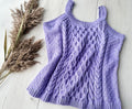 Hand knit violet lilac merino wool tank top sweater vest on straps Mоre color Long tank top Autumn winter vest Sleeveless Vest