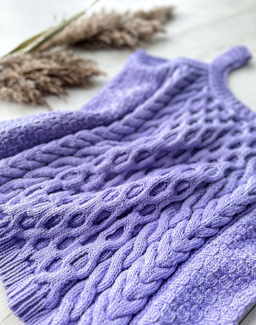 Knit lilac wool top Chunky knit merino vest Organik cotton top Mоre color Long tank top Autumn winter vest Sleeveless Handknit slipover