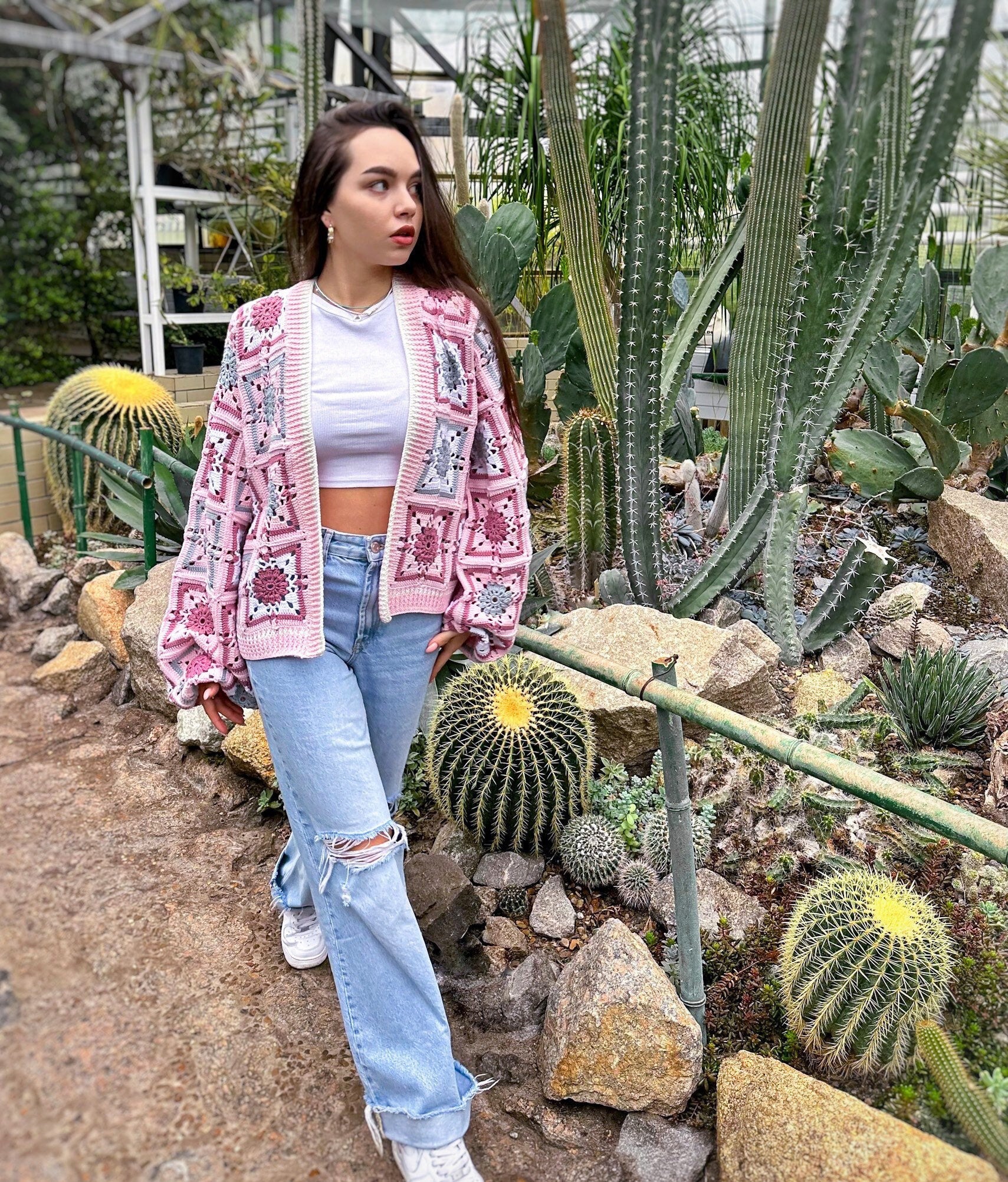 Crochet granny square cardigan Crochet colorful cardigan Patchwork cardigan women Jacket Crochet coat Boho cardigan Afghan Coat Festival