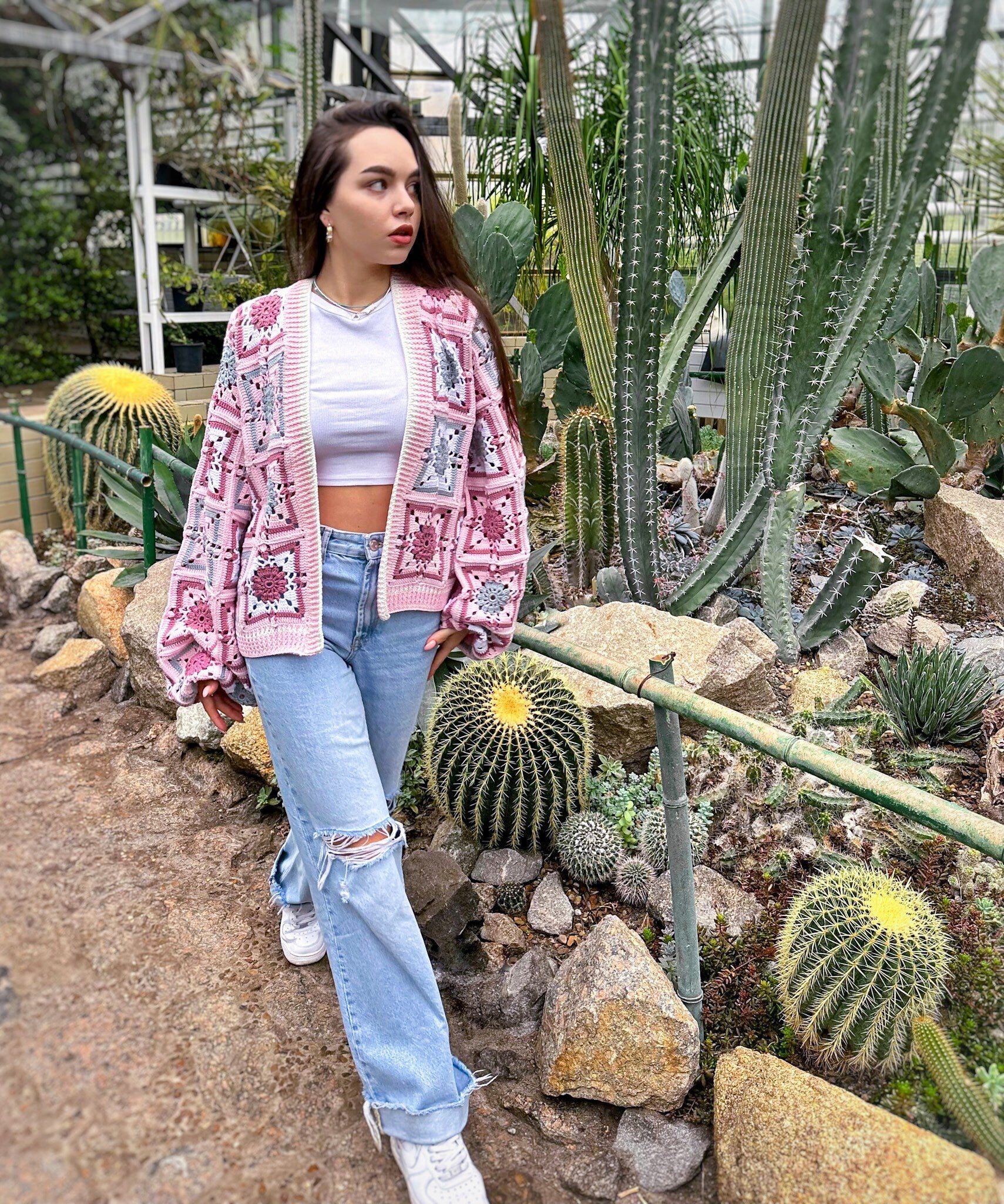 Crochet colorful cardigan Crochet granny square cardigan Patchwork sweater women Jacket Crochet coat Boho cardigan Afghan Coat Festival