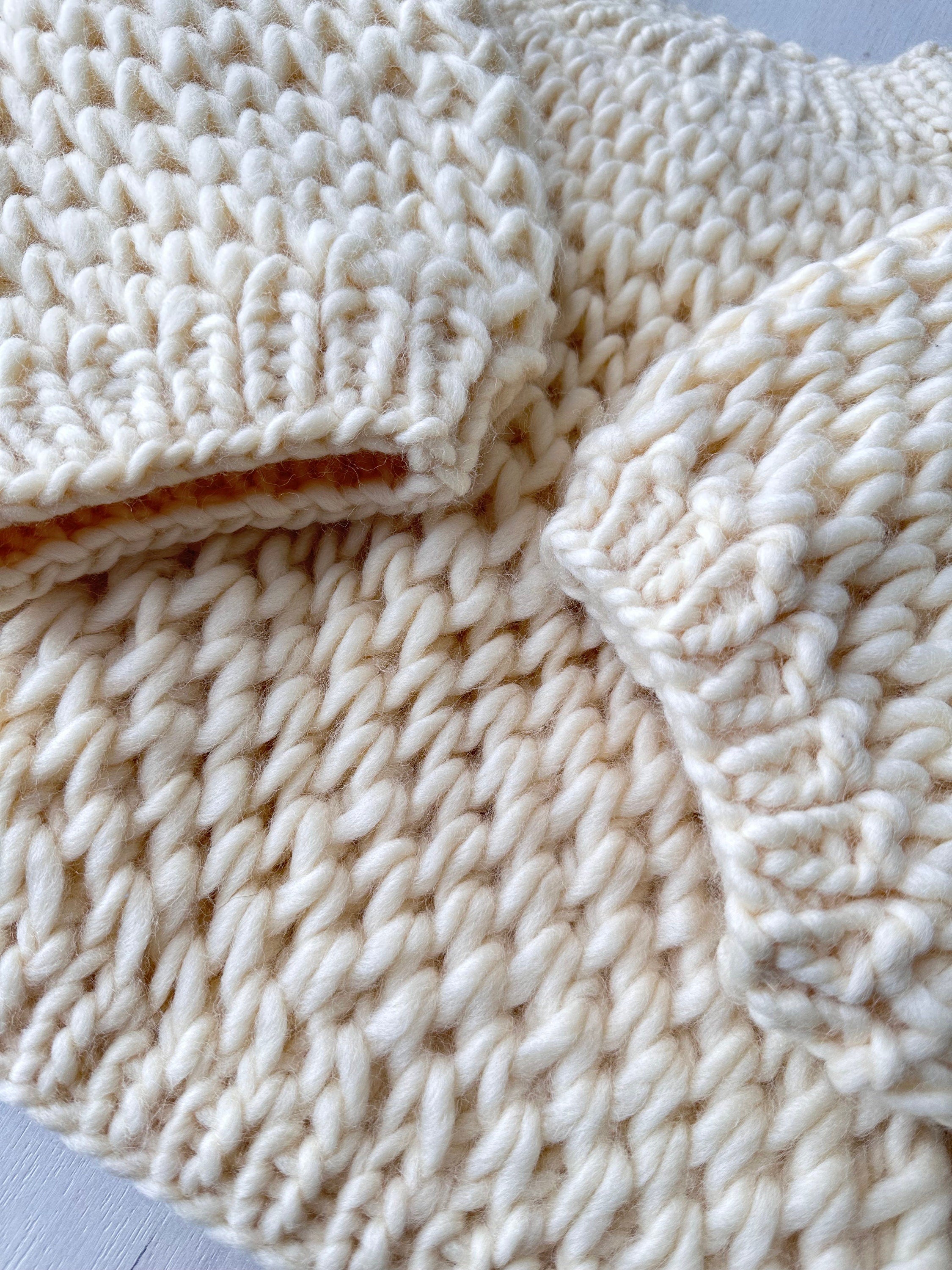Chunky handknit alpaca wool soft milk sweater + Cable knit hat Hand knit Pastel sweater Cable knit crop pullover