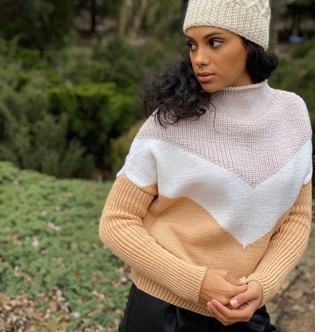 Beige merino wool Sweater Oversize Knit Sweater Soft Cozy Cardigan High Neck Sweater Merino Knit Jumper Turtleneck merino