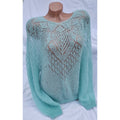 Mohair Bridal Sweater Gossamer sweater Blue White Wool Jacket Wedding Cover Up Kid Mohair Knitted Jumper Shrug Mohair Pullover Knitted Wrap