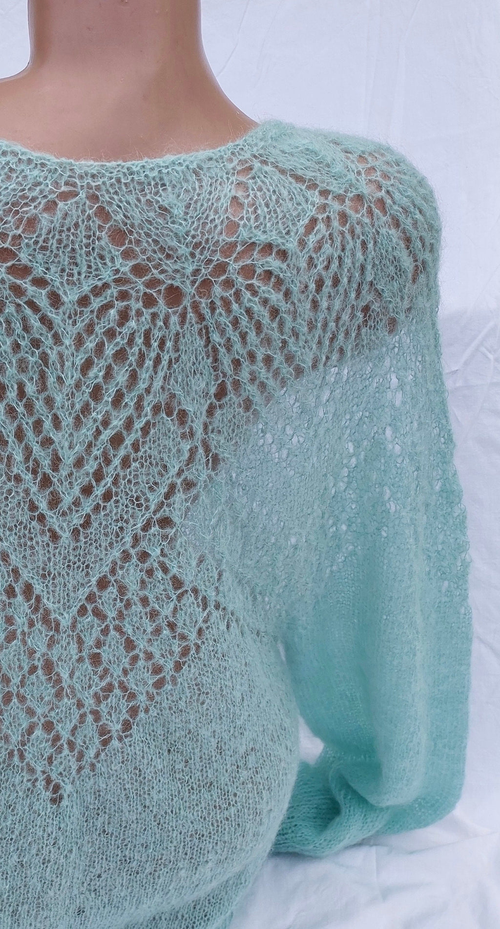 Mohair Bridal Sweater openwork sweater Blue White Wool Jacket Wedding Cover Up Knit Mohair Knitted Jumper Shrug Mohair Pullover Knitted Wrap