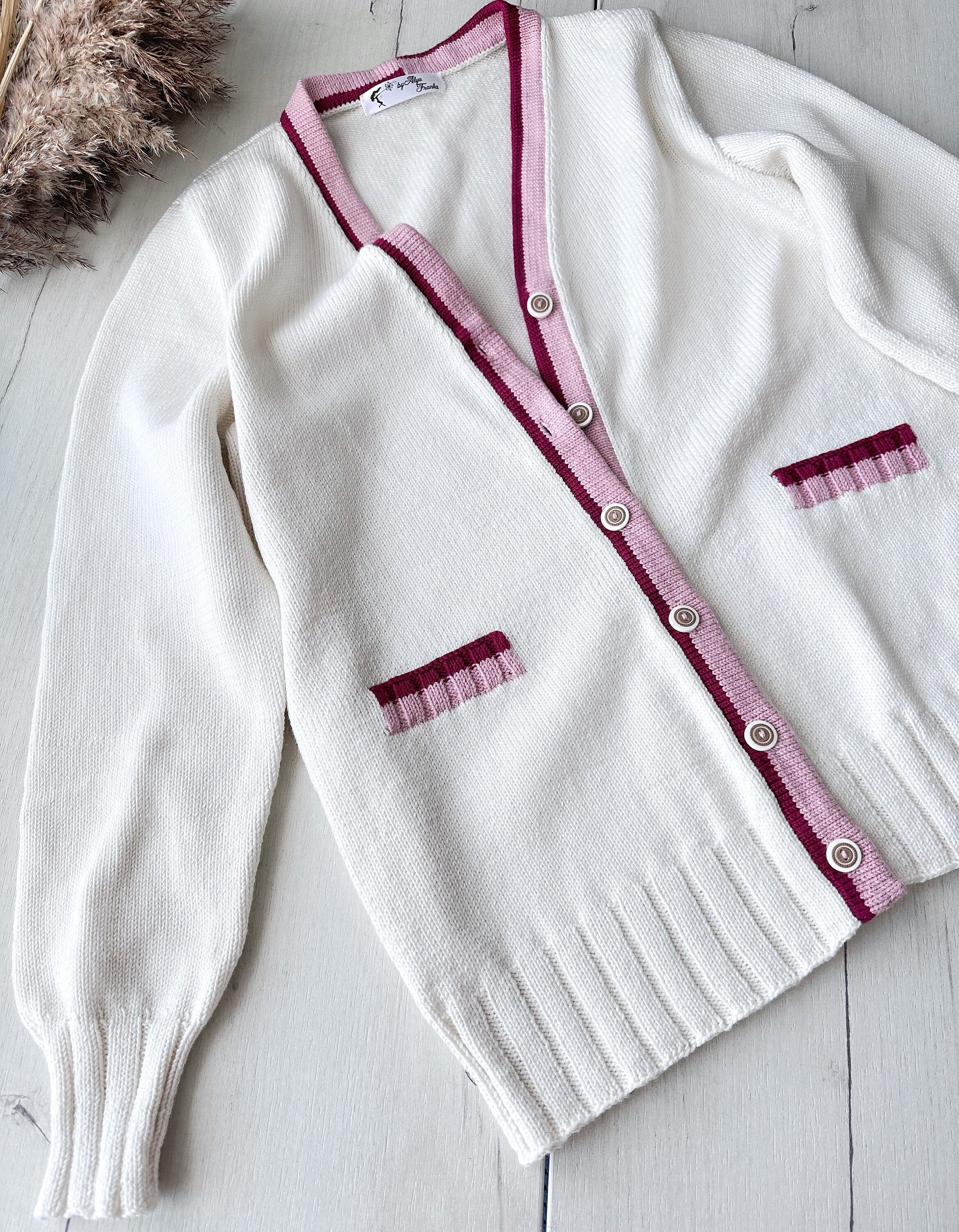 Knit Oversized cotton cardigan for women Scandinavian minimalist style Loose knit cardigan Baggy cardigan with buttons