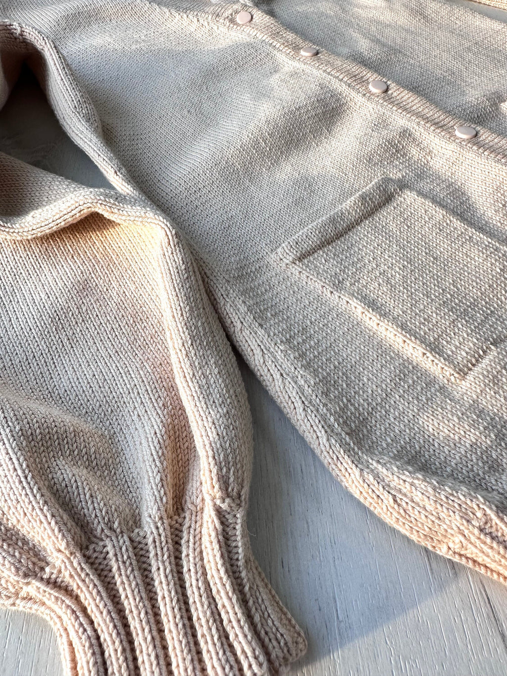 Knit Oversized beige cotton cardigan for women Pastel coat Scandinavian minimalist style Loose knit cardigan Baggy cardigan with buttons