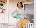 Mohair Bridal Sweater openwork sweater Blue White Wool Jacket Wedding Cover Up Knit Mohair Knitted Jumper Shrug Mohair Pullover Knitted Wrap