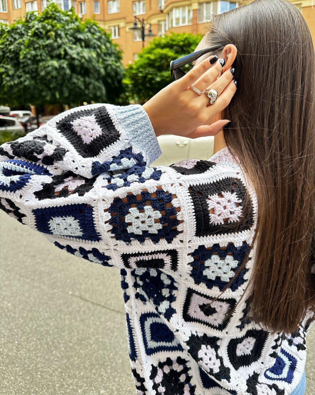 Crochet colorful cardigan Crochet granny square cardigan Patchwork sweater women Jacket Crochet coat Boho cardigan Afghan Coat Festival