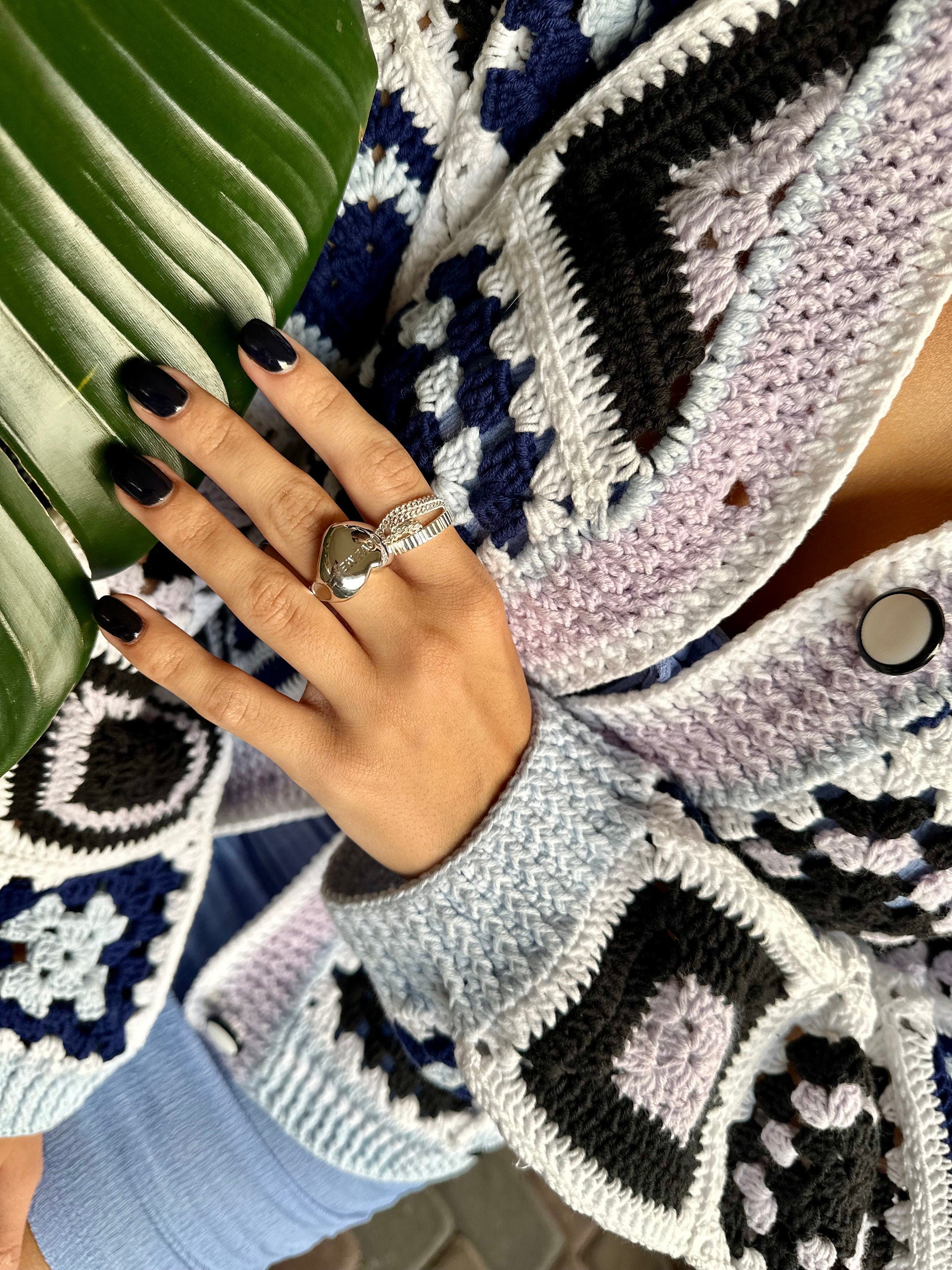 Crochet colorful cardigan Crochet granny square cardigan Patchwork sweater women Jacket Crochet coat Boho cardigan Afghan Coat Festival