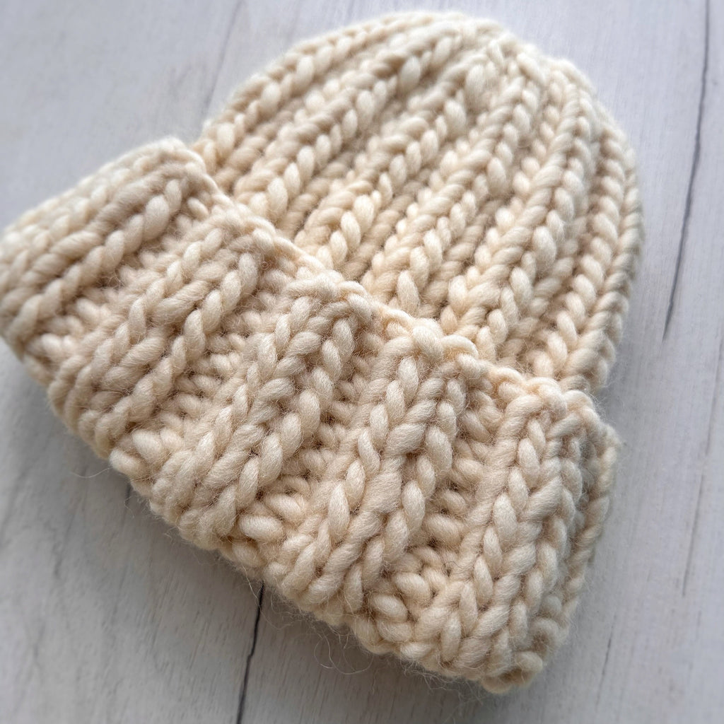 Chunky knit hat Super Chunky Beanie Winter knit hat Big warm winter knitted hat White Beige Pastel knit hand hat Chunky knit beanie