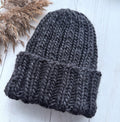 Chunky knit hat Super Chunky Beanie Winter knit hat Big warm winter knitted hat Black Gray Melange Pastel knit hand hat Chunky knit beanie