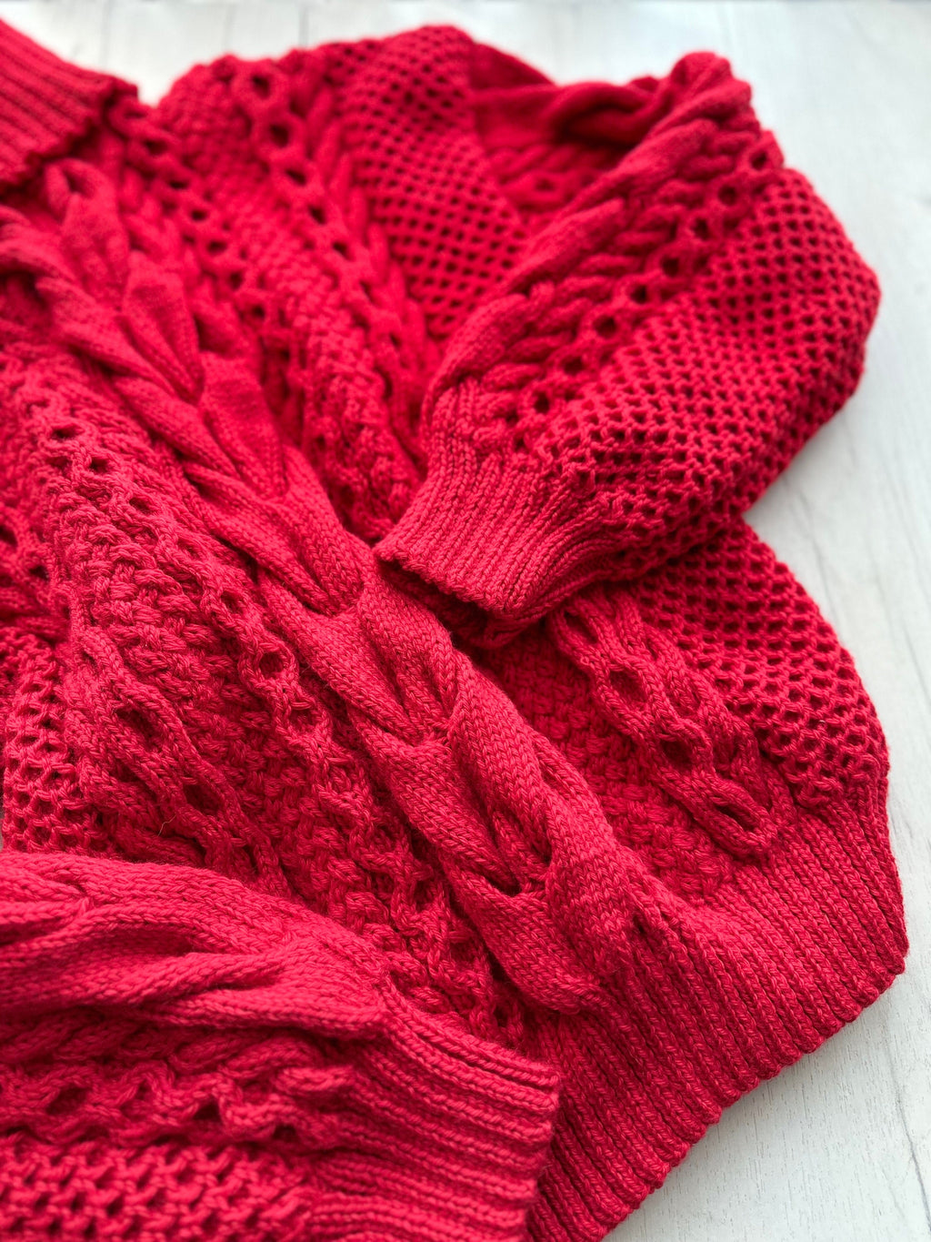 Red chunky knit merino wool mix sweater for men Cable knit Loose Turtleneck Oversized mens pullover Aran Scandinavian High collar jumper