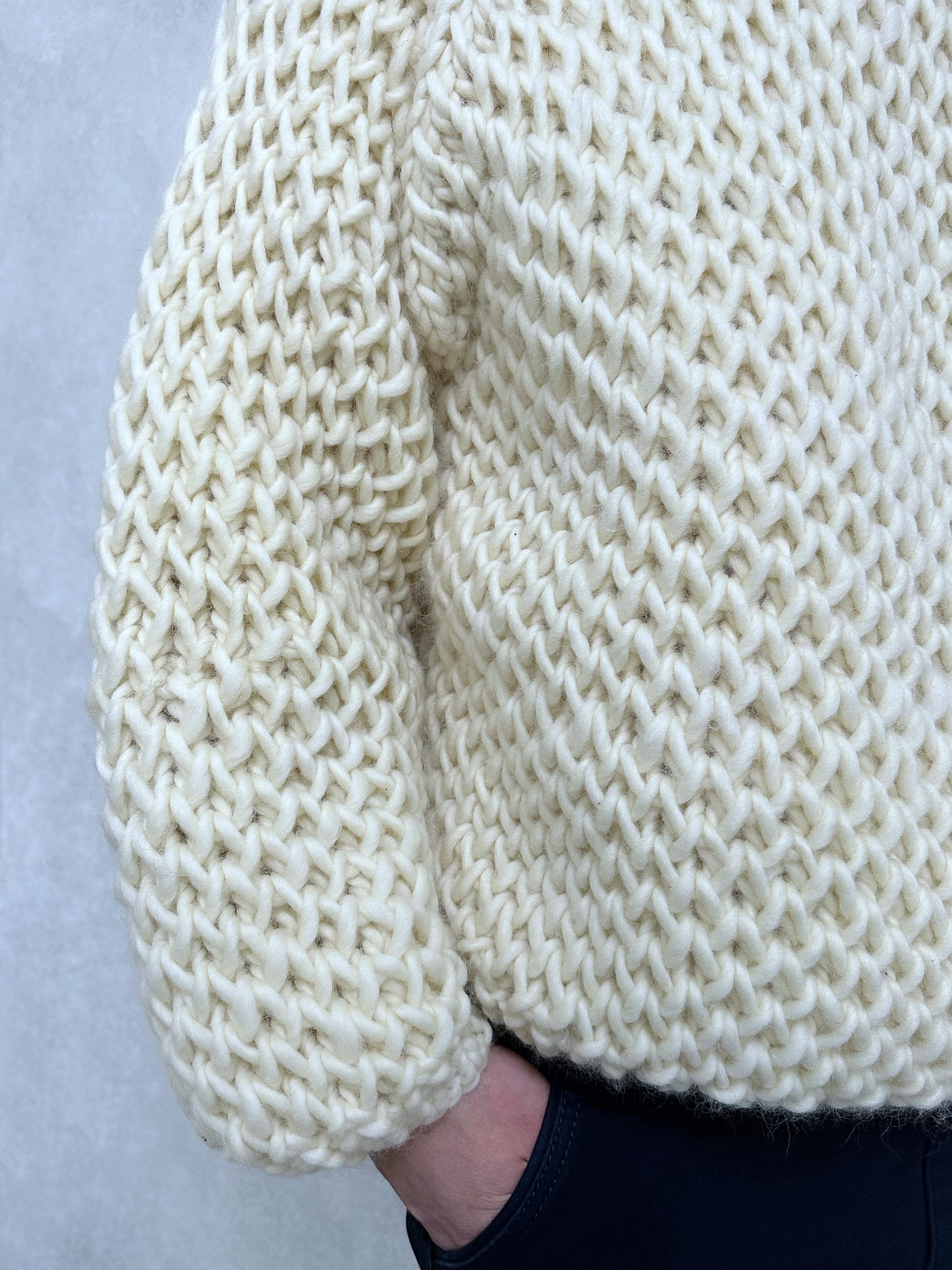 Chunky handknit Merino wool soft milk sweater Loose Fit Sweater Cable knit big pullover for men Hand knit Pastel sweater Alpaca sweater