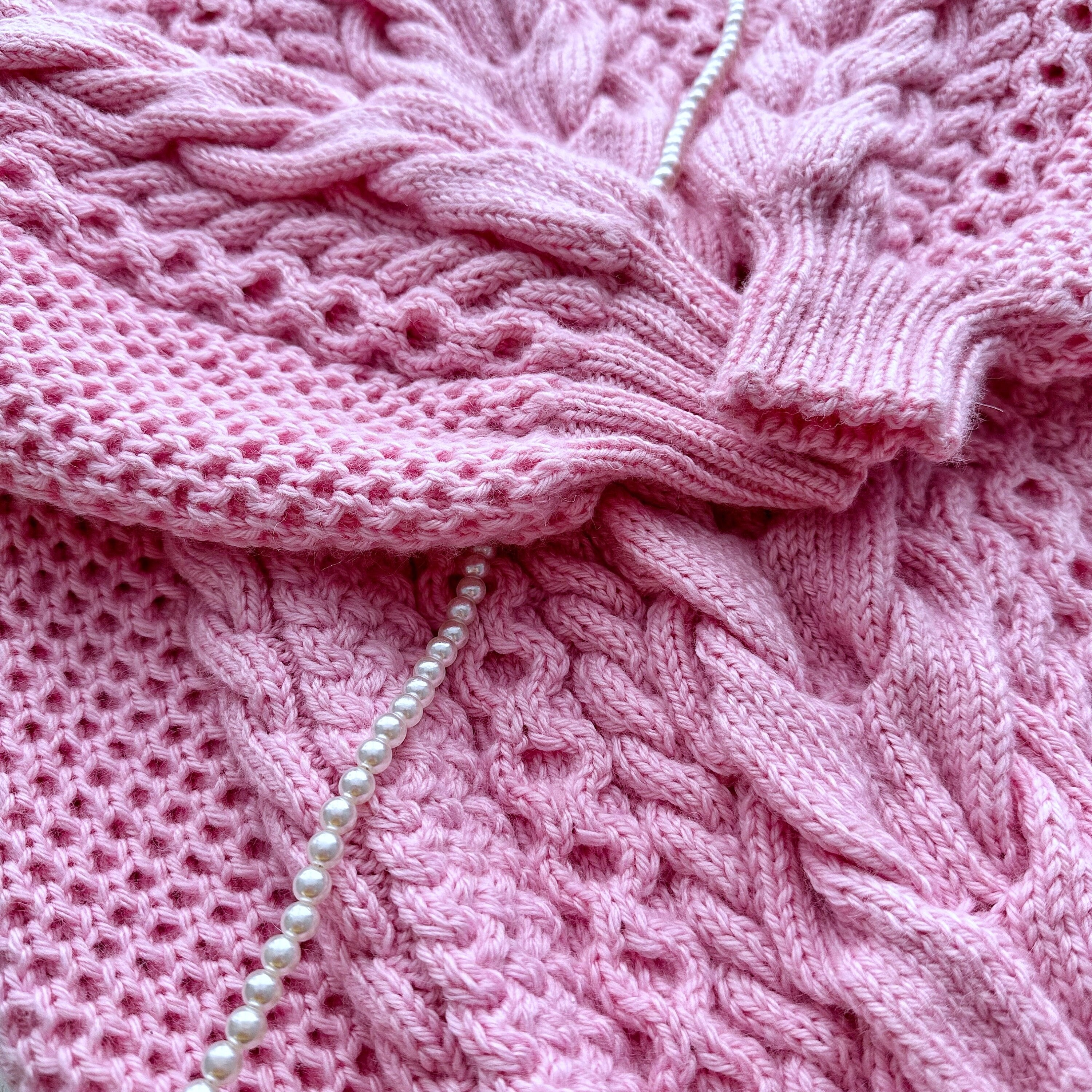 Knitted Pink sweater dress Fall dress Knit mini winter dress Mod dress Сable knit aran sweater Irish Braid wool sweater Off the shoulders