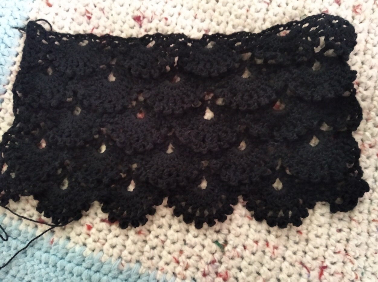 Crochet dress black/boho dress crochet/ Boho Peasant Cotton Tiered Short Sleeve Dress/Womens openwork summer cotton dress/Bohemian Dress