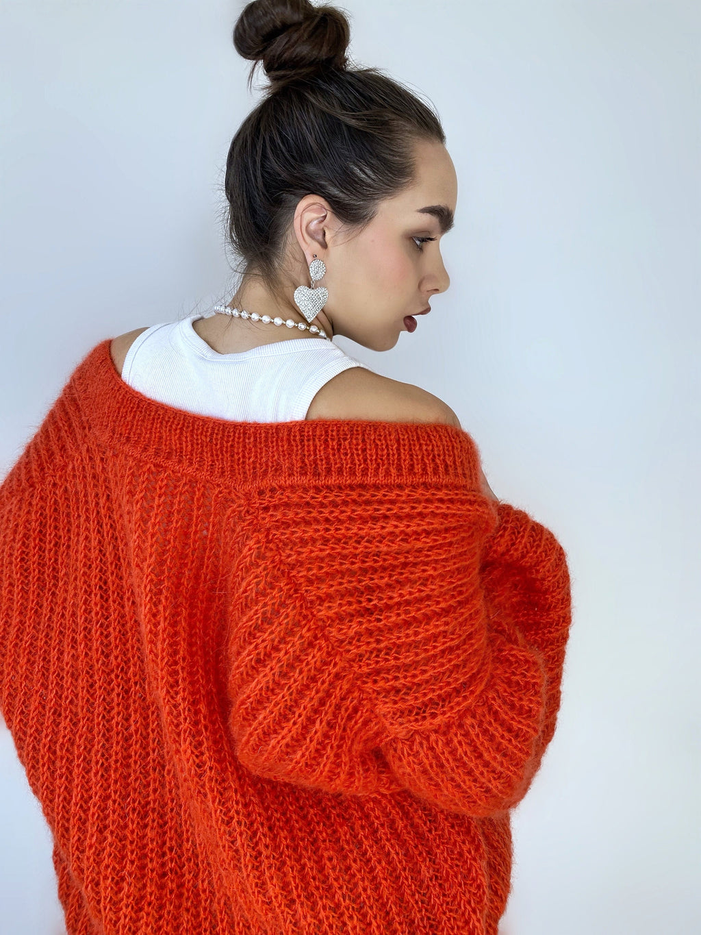 Mohair cardigan women button closure Mohair sweater knitted coat Jacket Women Wool bolero cape Fluffy short cardigan button clasp