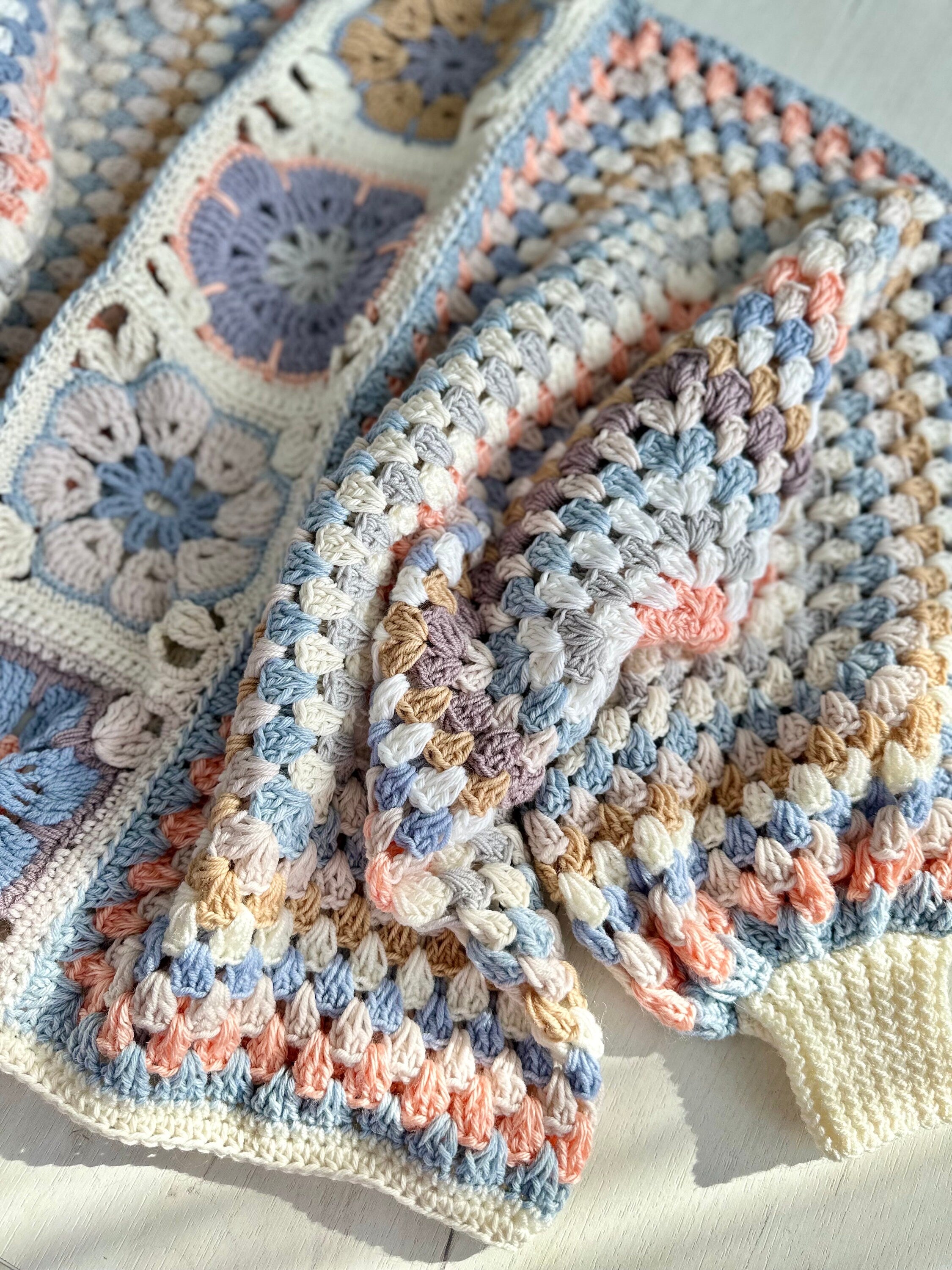 Crochet pastel colorful cardigan Crochet granny square cardigan Patchwork sweater women Jacket Croch coat Boho cardigan Afghan Coat Festival
