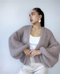 Mohair cardigan women Mohair sweater Beige knitted coat Jacket Women Wedding Bridal shrug bolero wool Fluffy short cardigan Wool bomber