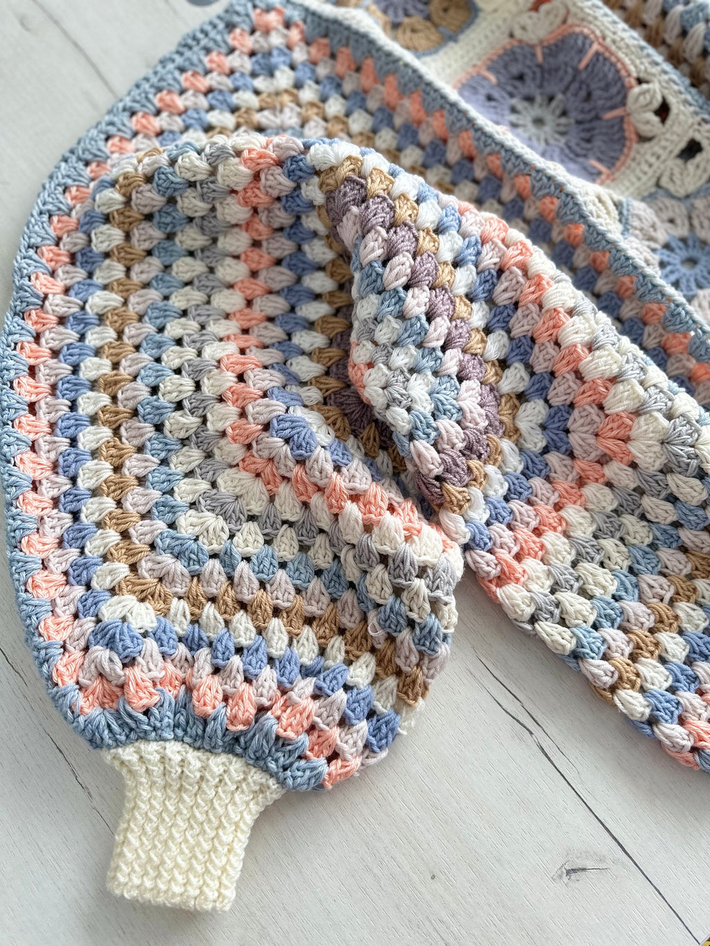 Crochet pastel colorful cardigan Crochet granny square cardigan Patchwork sweater women Jacket Croch coat Boho cardigan Afghan Coat Festival
